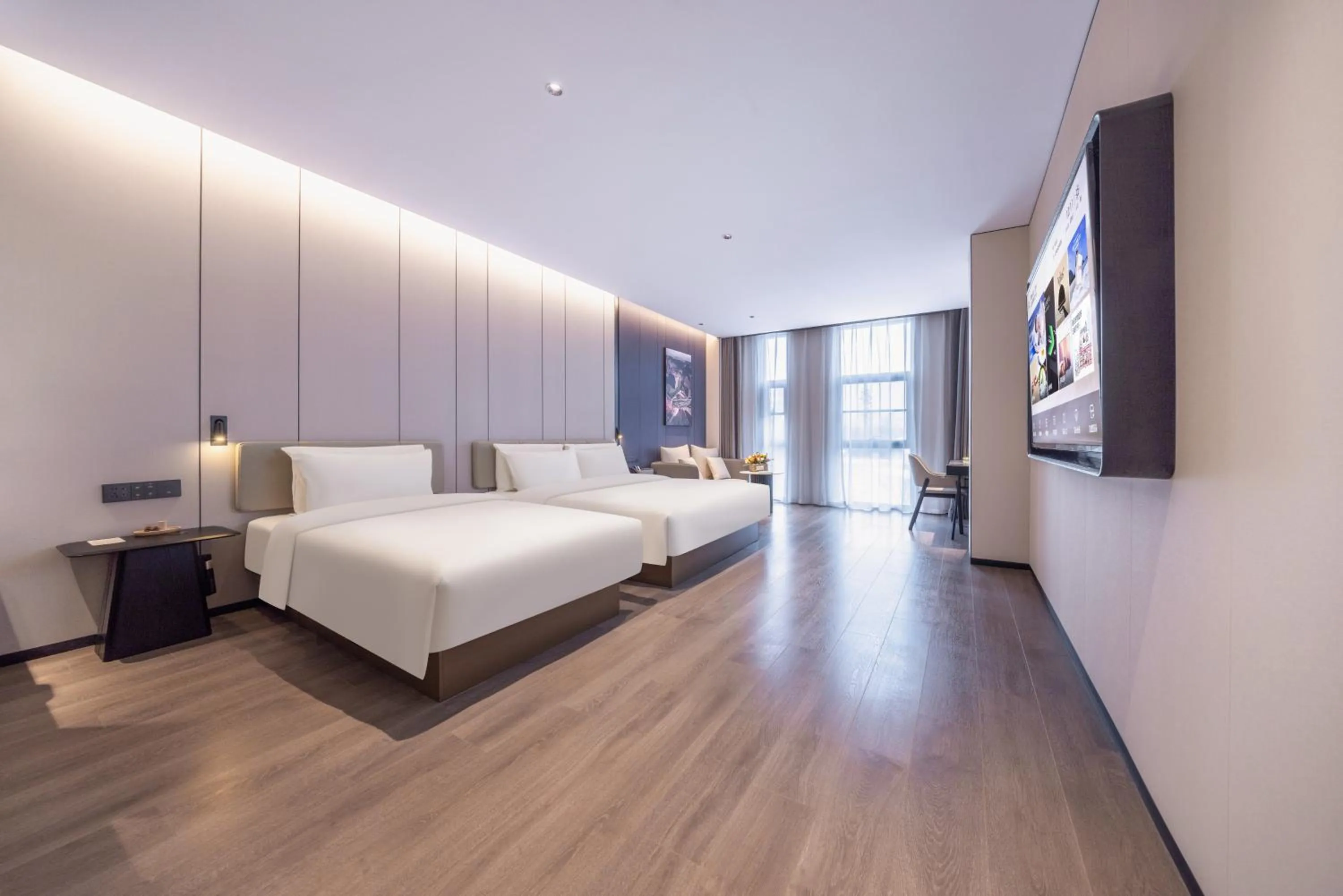 Photo of the whole room, Bed in Atour Hotel Xuzhou Yunlong Lake Zhushan Scenic Area