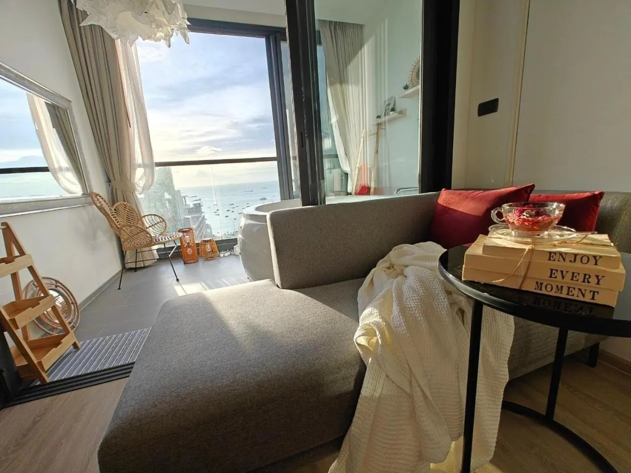 Living room in Edge Central Pattaya by Mickey