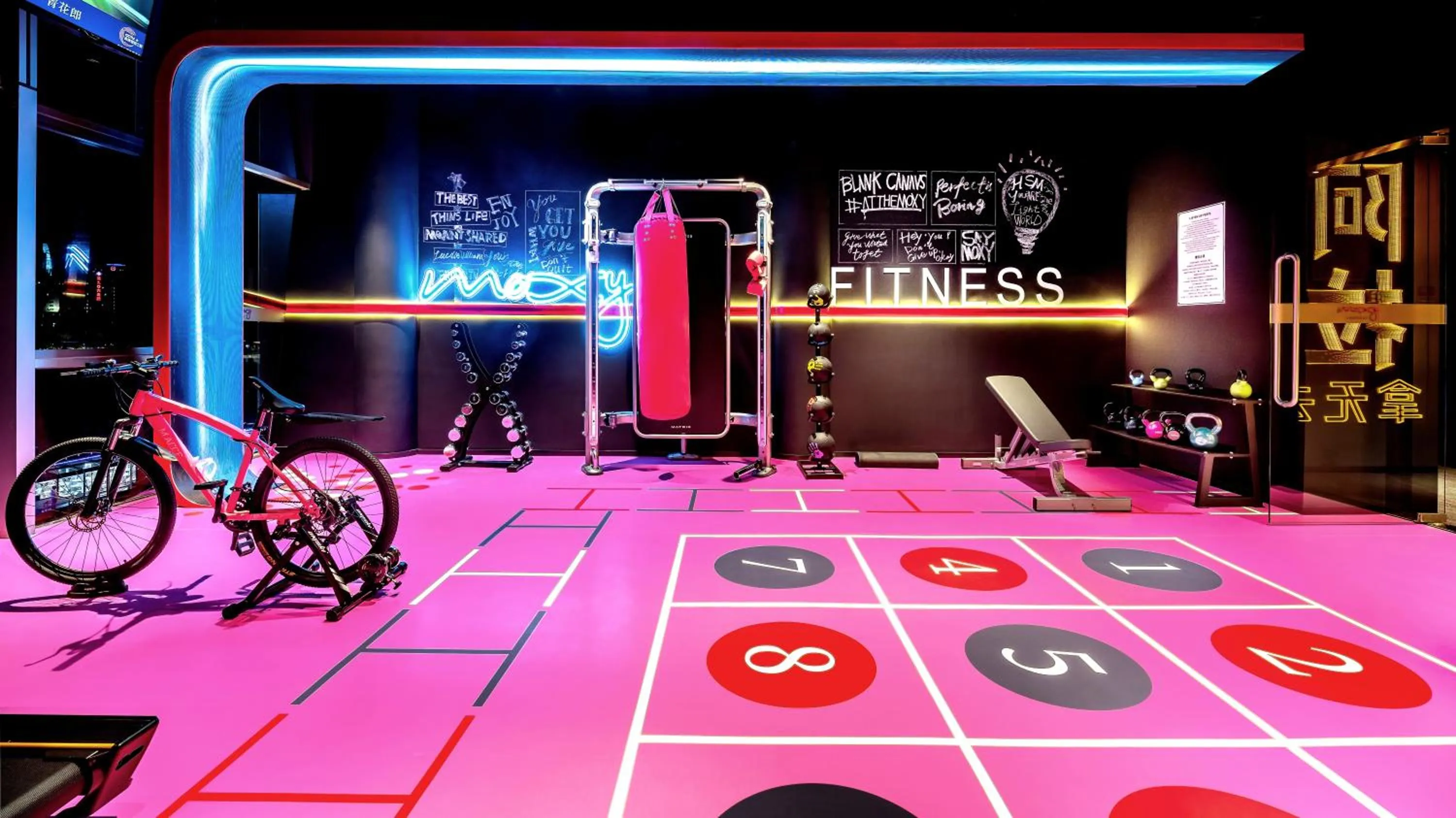 Fitness centre/facilities in Moxy Ningbo Old Bund