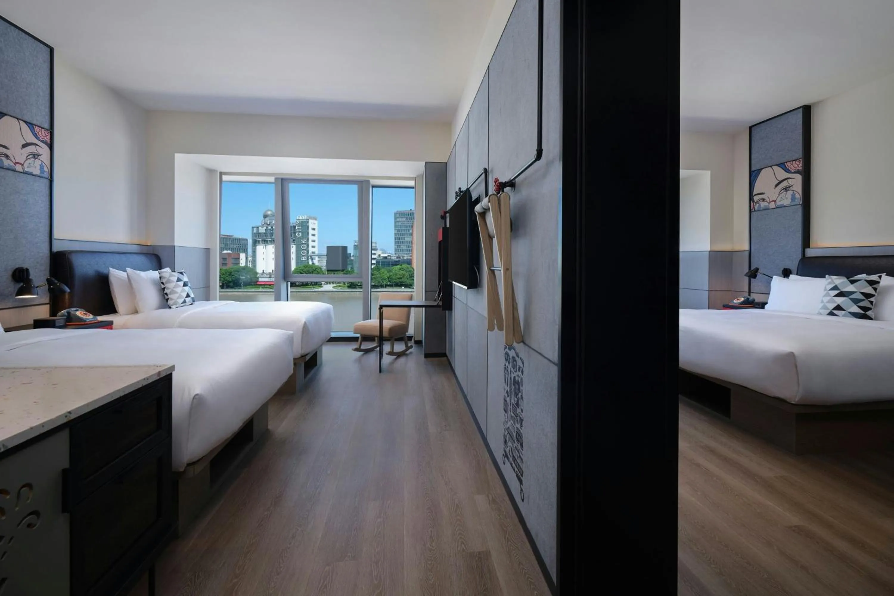 Bedroom, Bed in Moxy Ningbo Old Bund