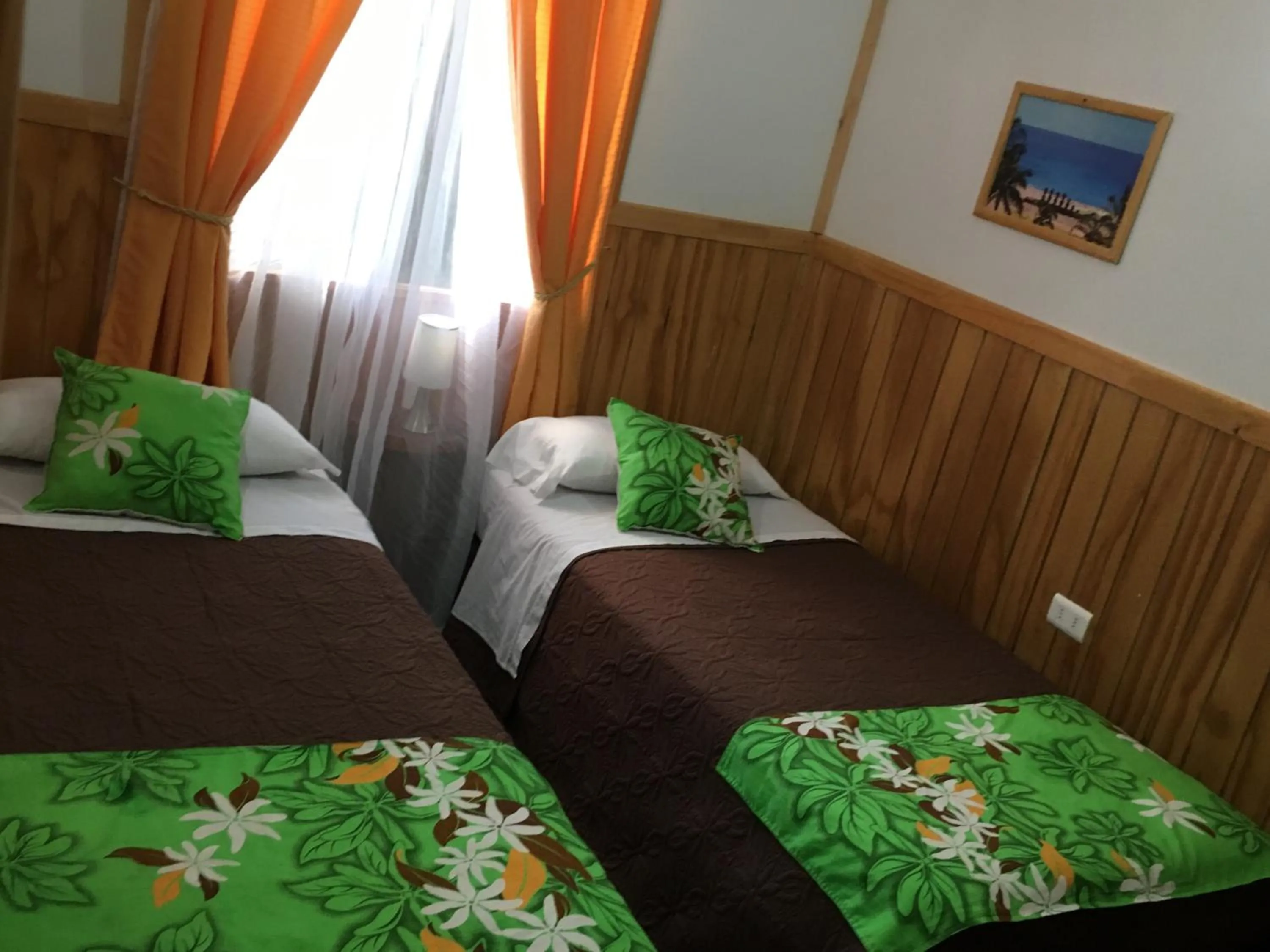 Bed in Cabañas Henua Iti