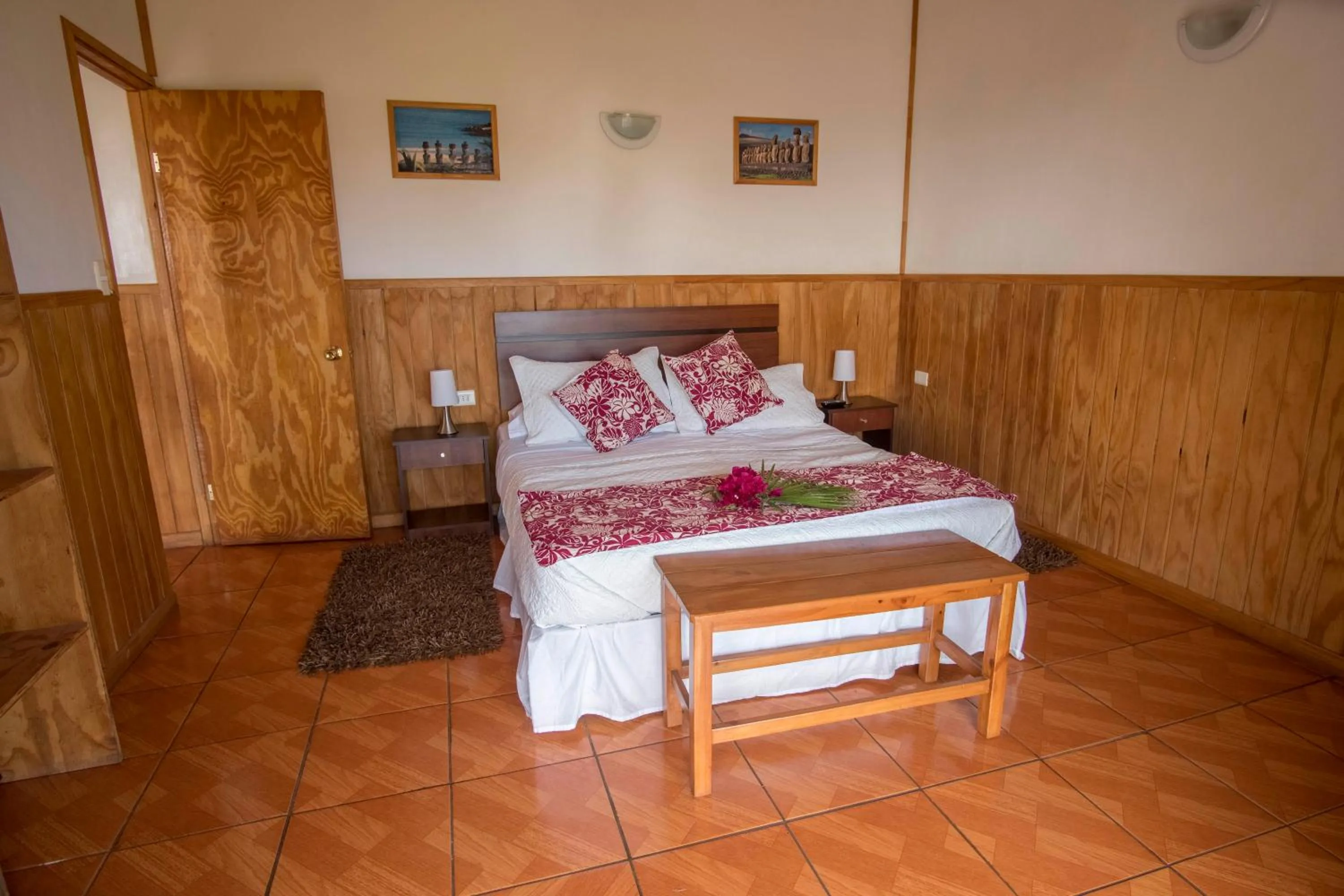 Bed in Cabañas Henua Iti
