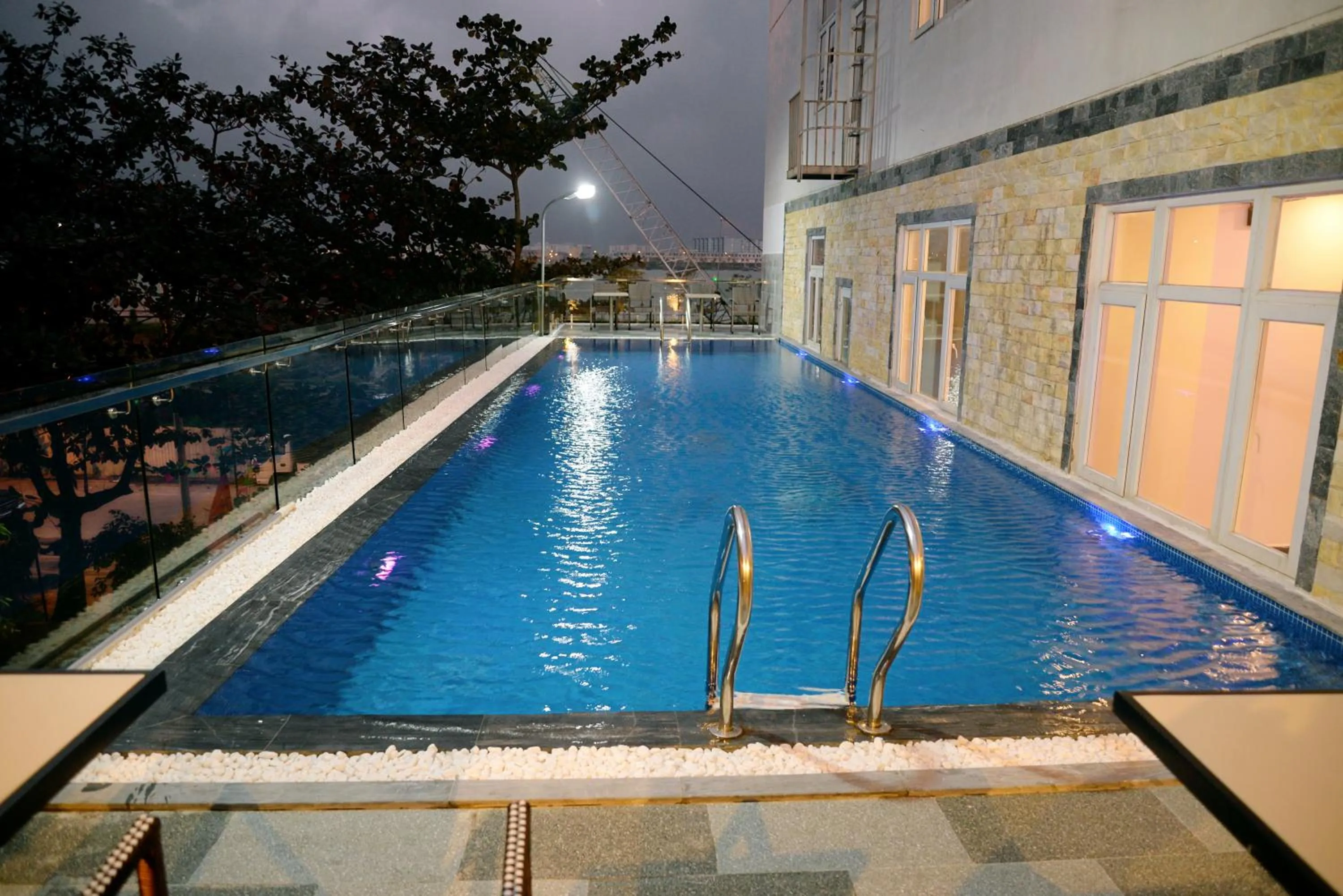 Pool view in Night Sky Hotel
