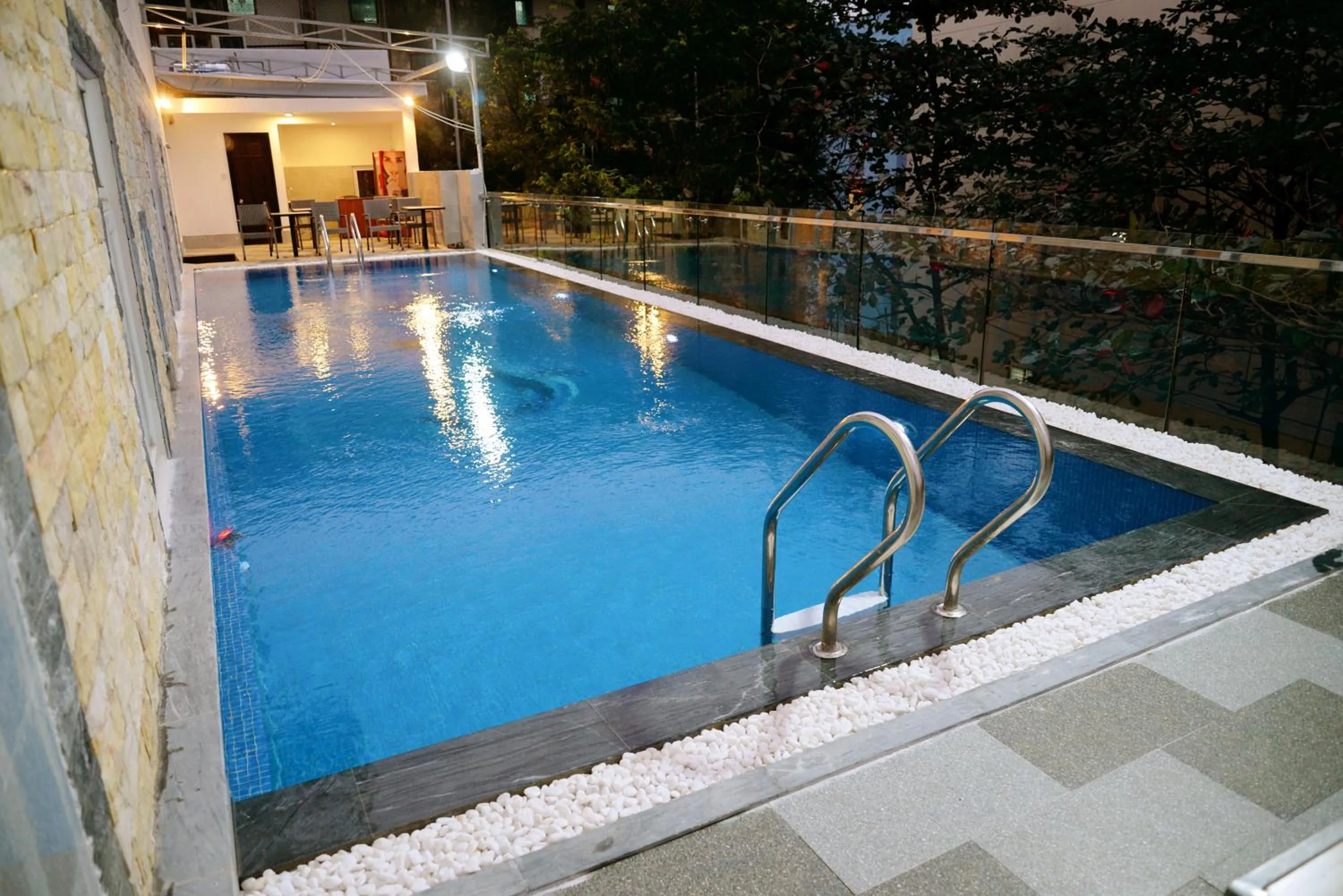 Pool view in Night Sky Hotel