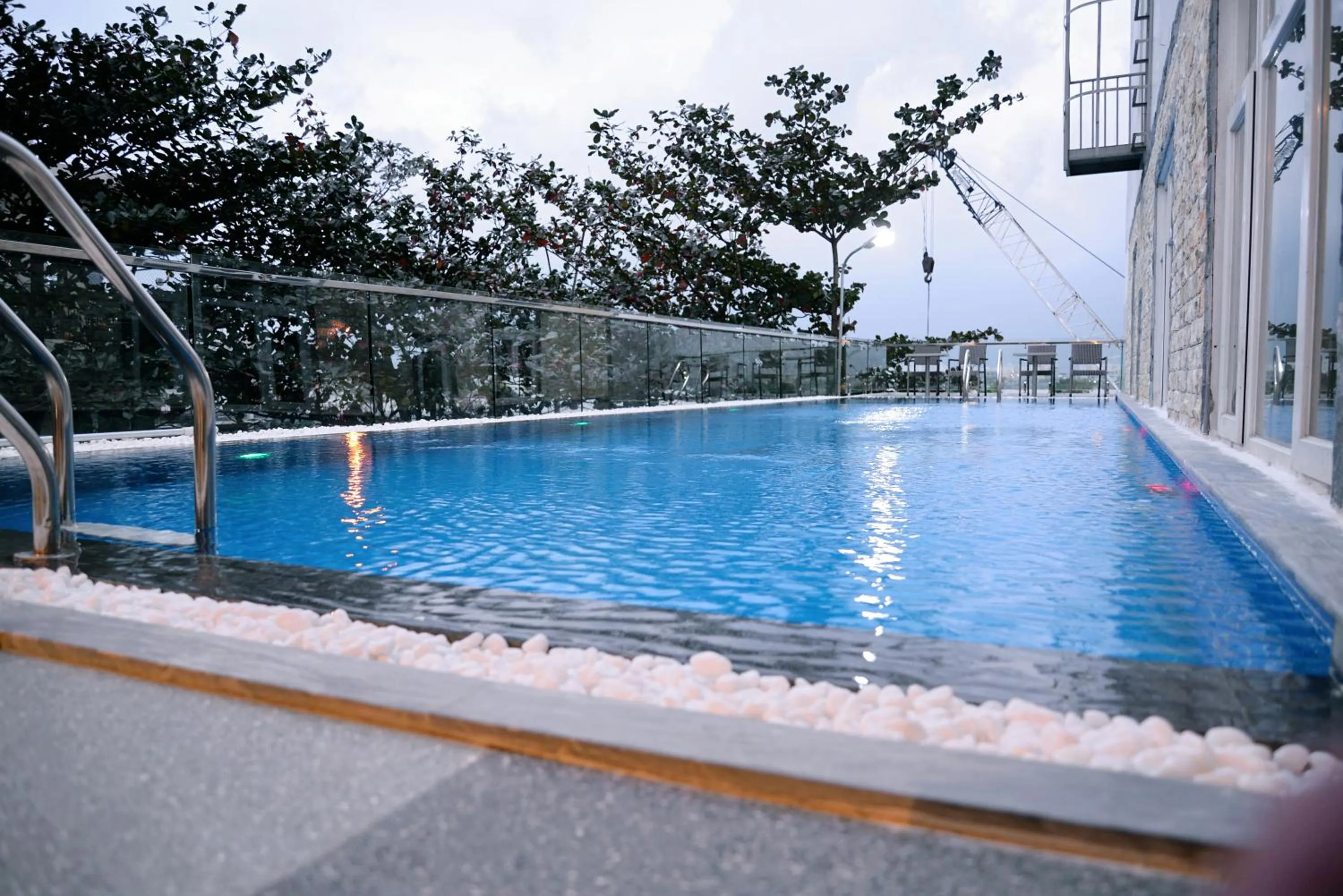 Pool view in Night Sky Hotel