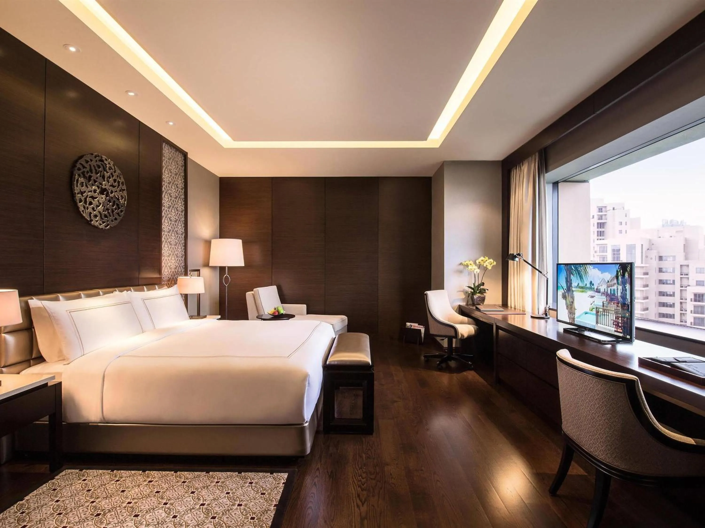 Bedroom, Bed in Fairmont Jakarta