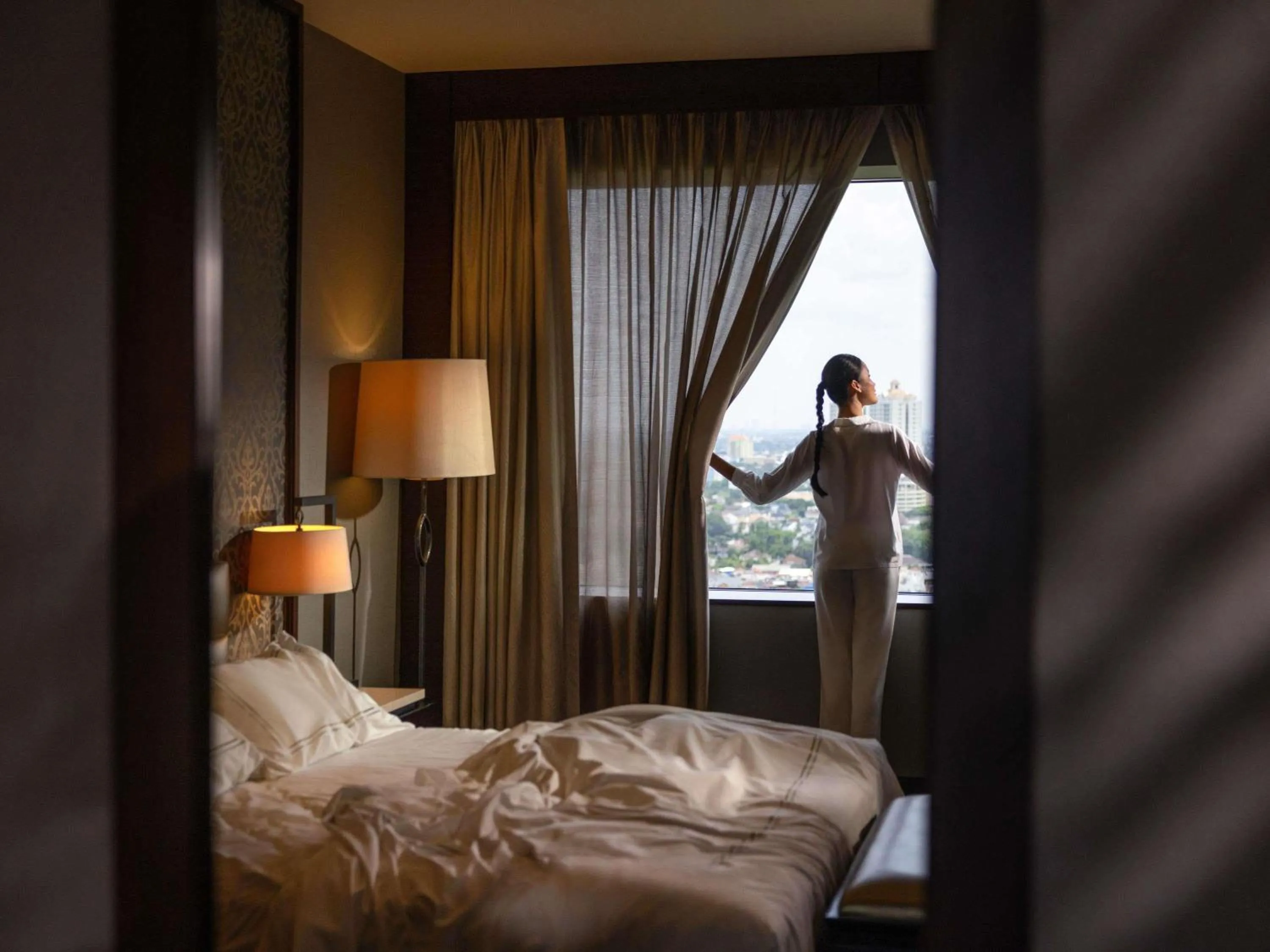 Bedroom, Bed in Fairmont Jakarta