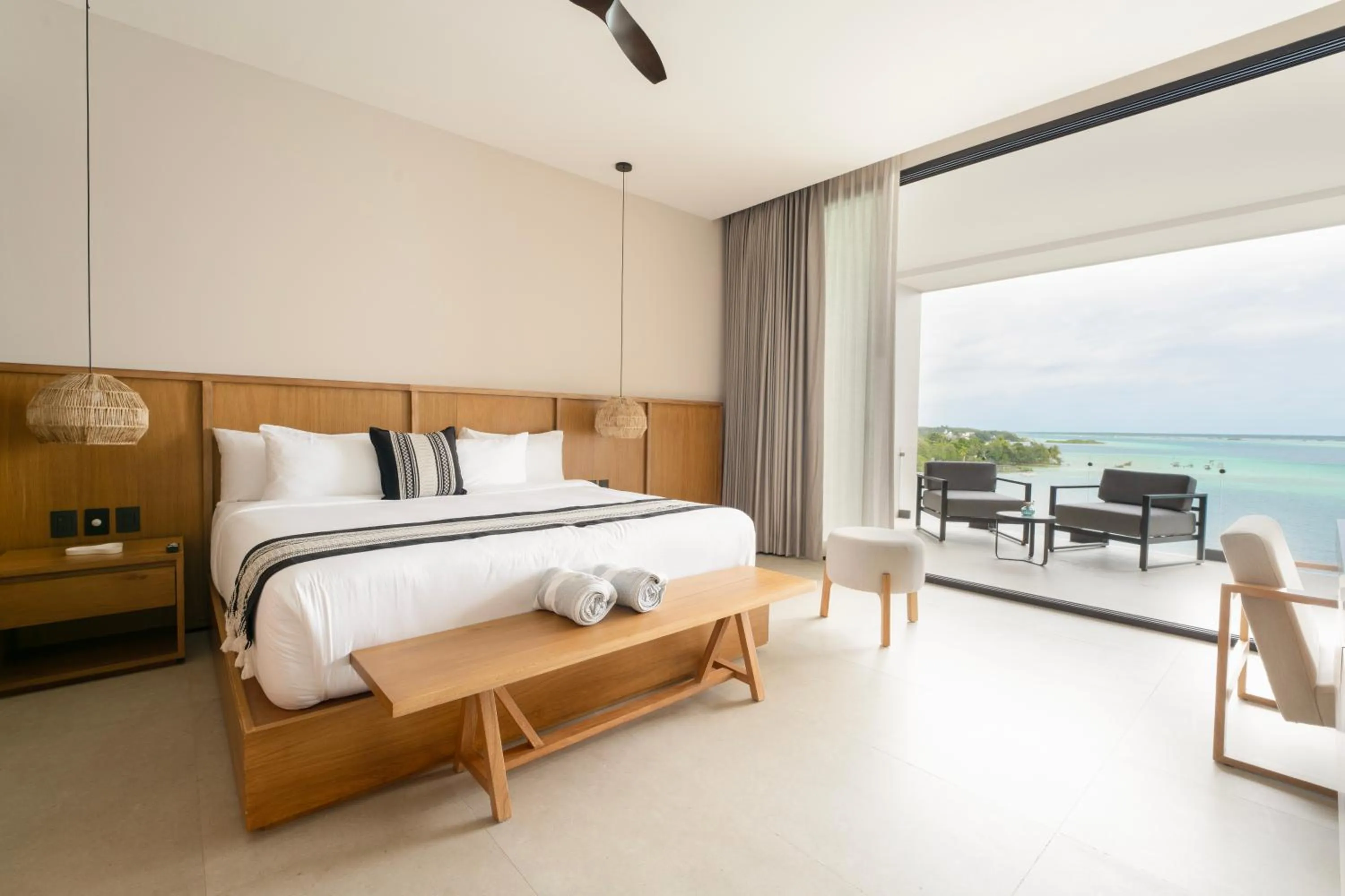 Bed in Amaranto Bacalar Hotel Boutique