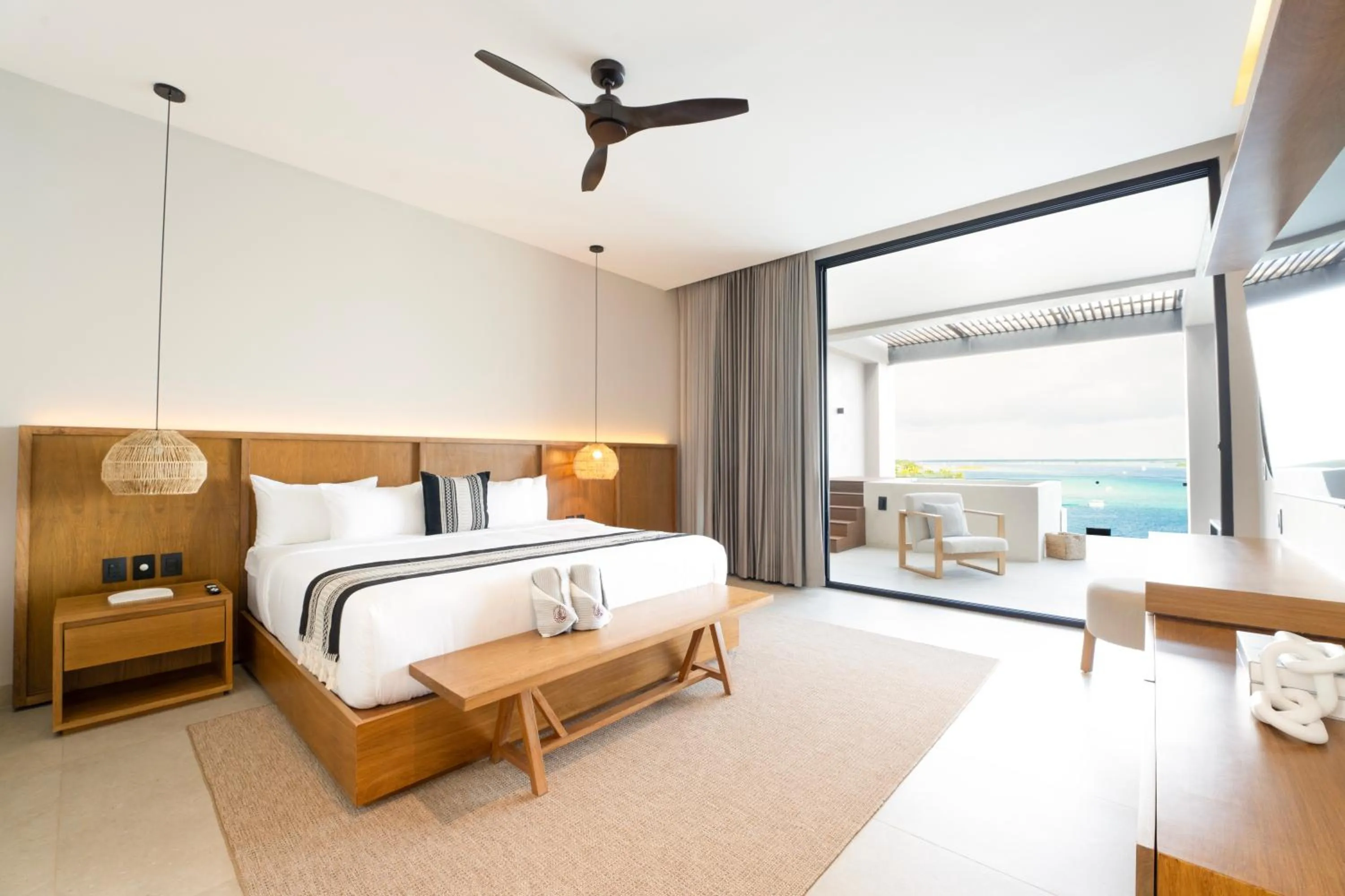 Bed in Amaranto Bacalar Hotel Boutique