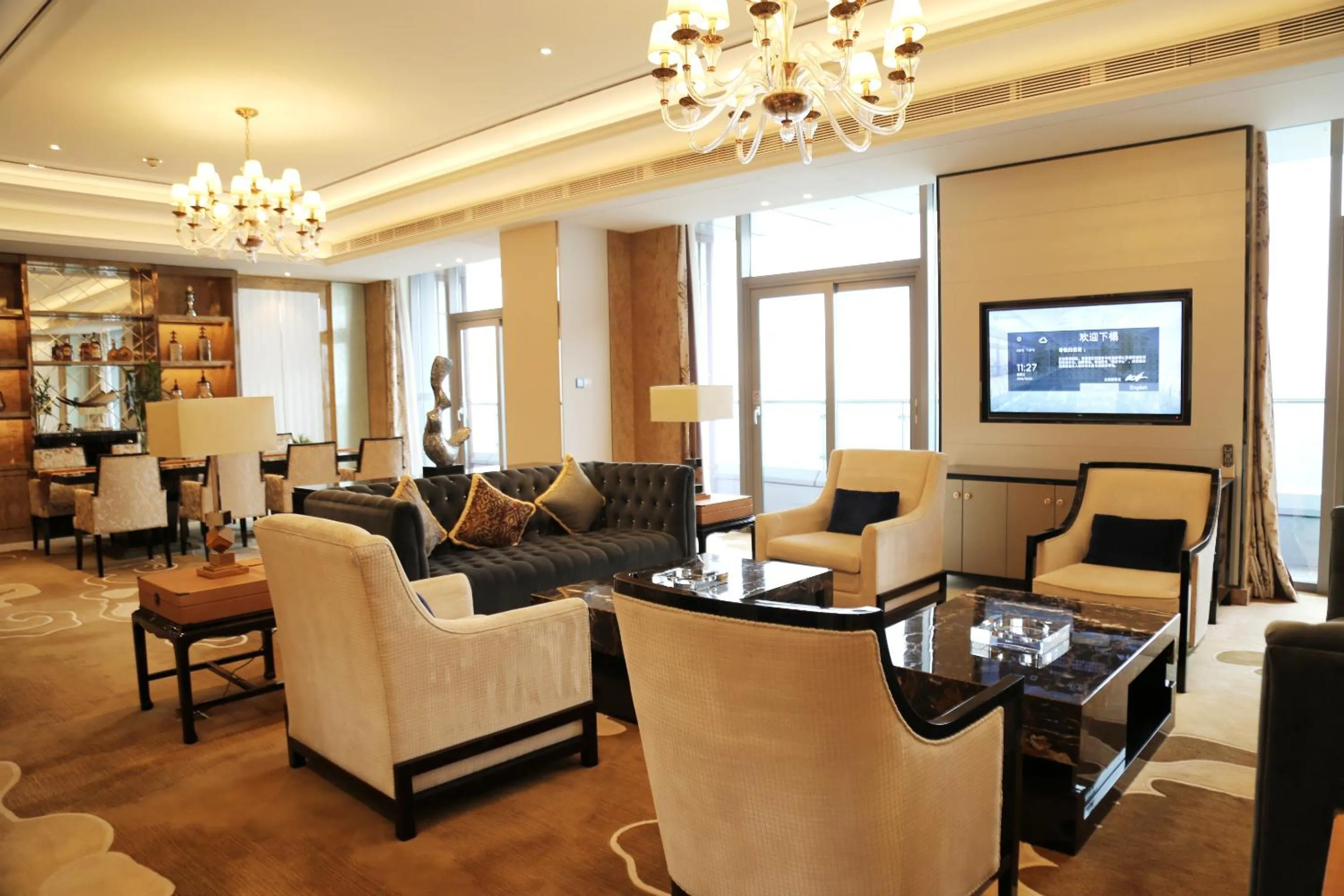 Living room in Wyndham Chongqing Yuelai