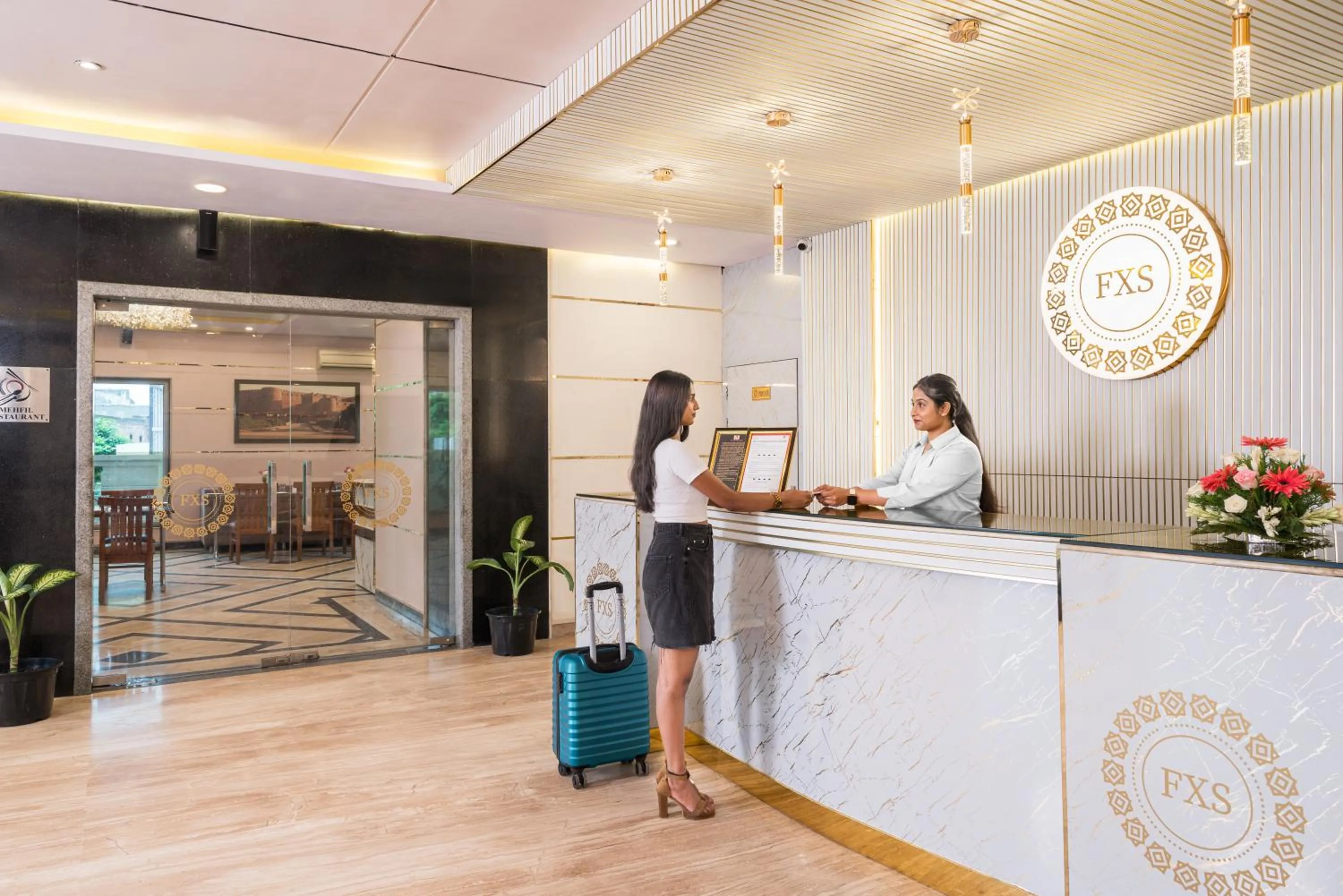 Lobby or reception in Foxoso Taj View Hotel