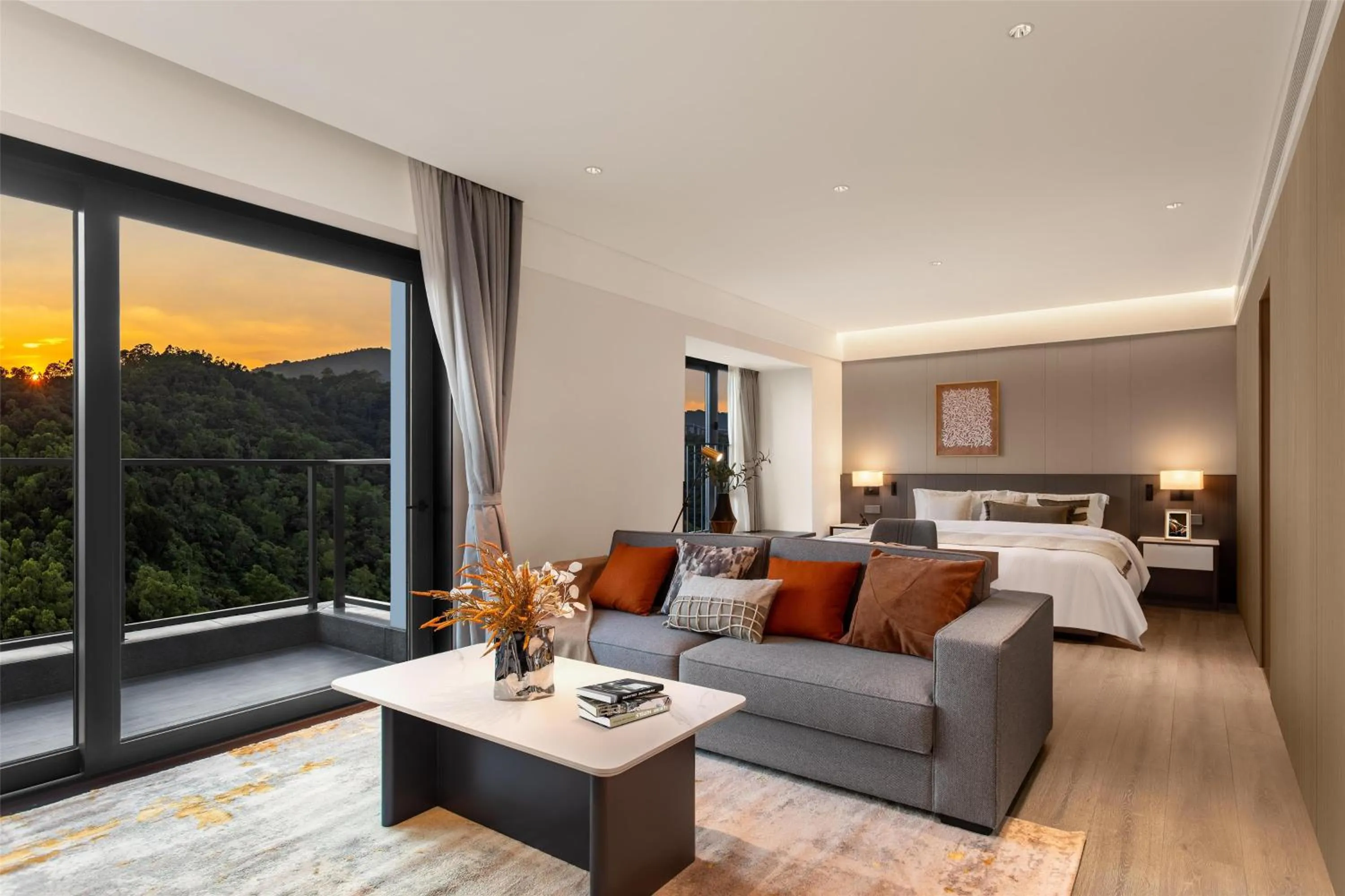 Bedroom, Bed in Ascott Fengyishan Shenzhen