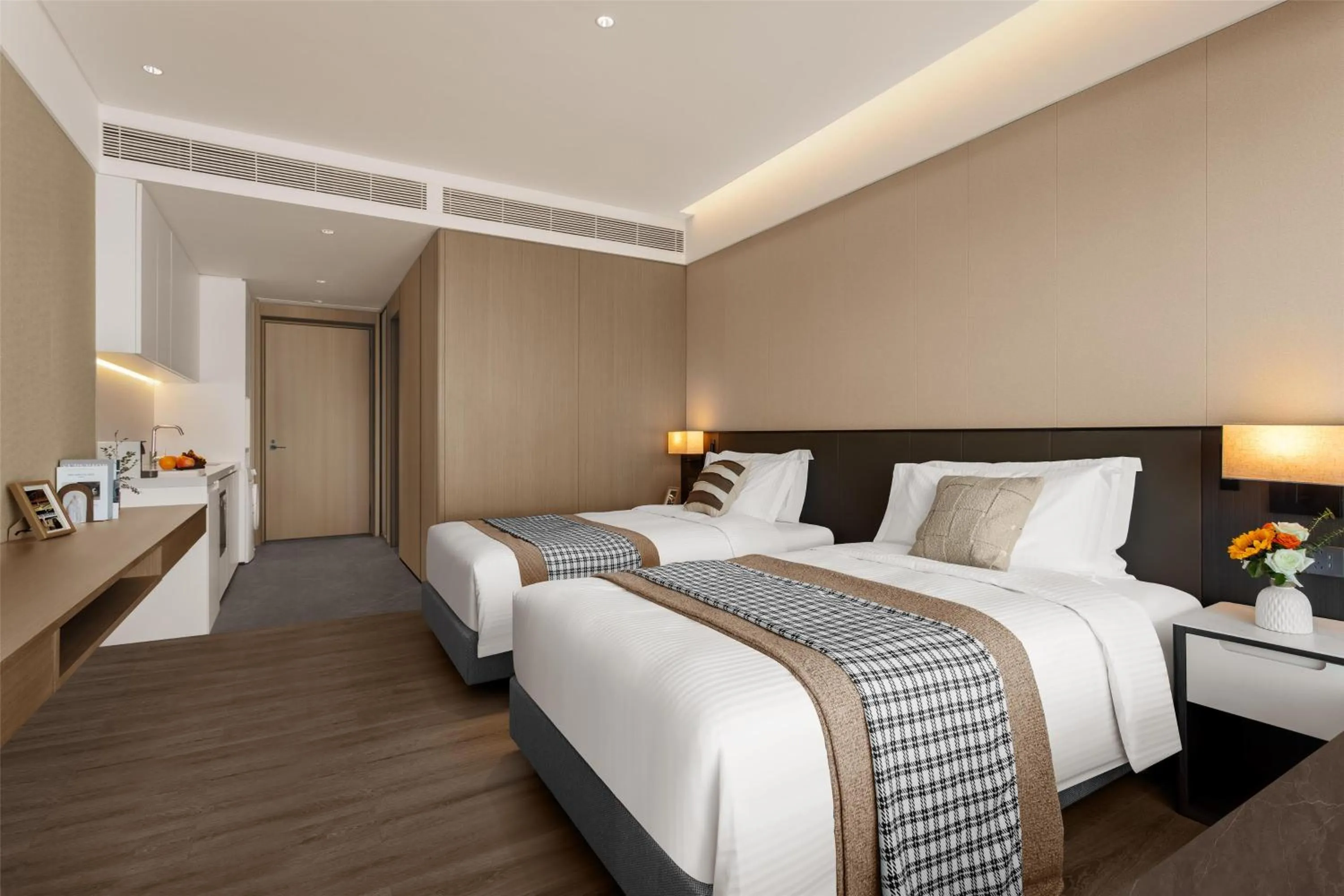 Bedroom, Bed in Ascott Fengyishan Shenzhen
