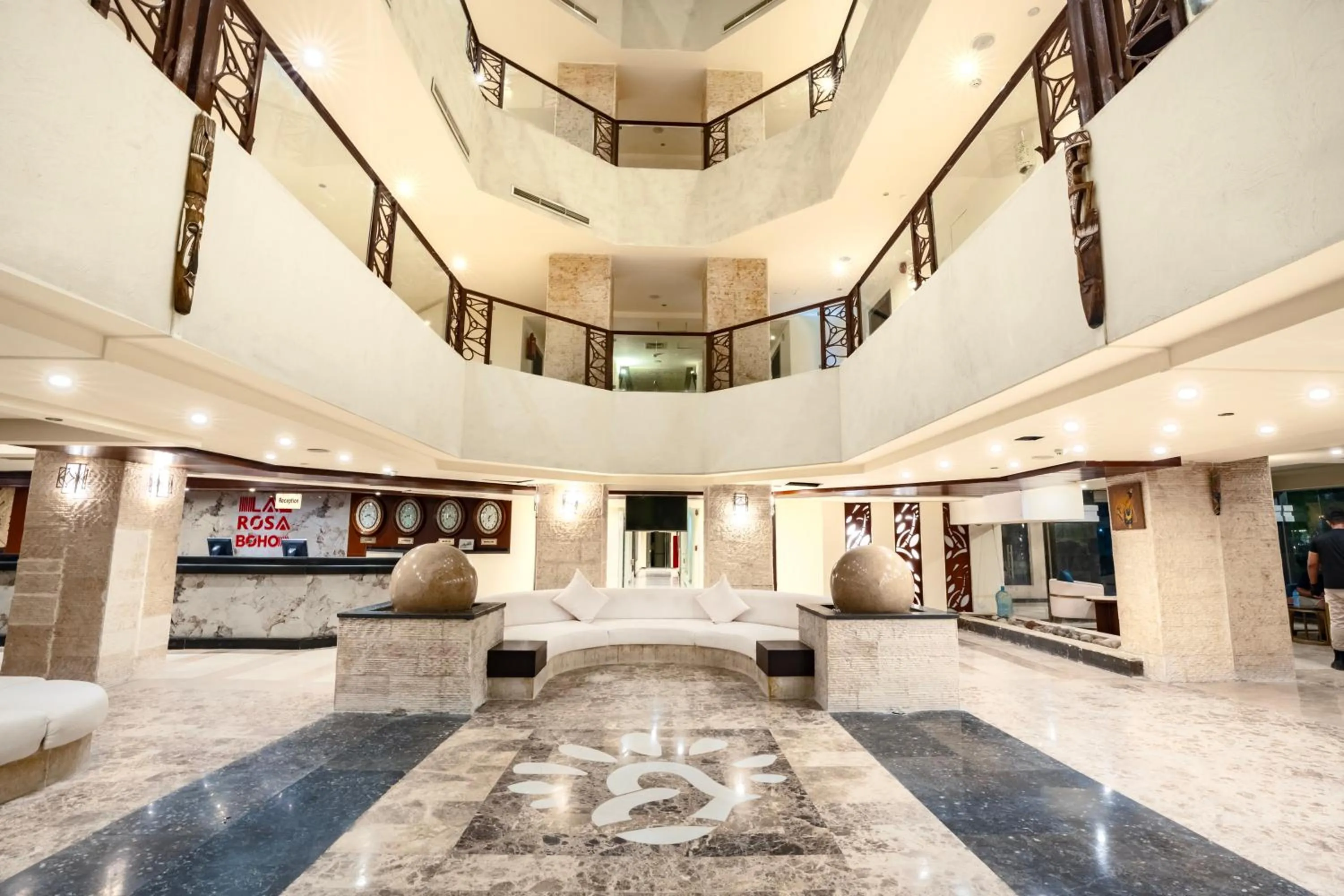 Seating area in La Rosa Boho Aqua park Hotel