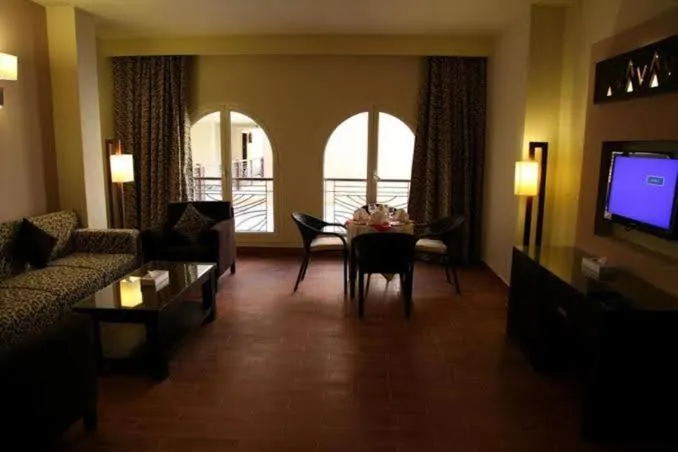 Living room in La Rosa Boho Aqua park Hotel