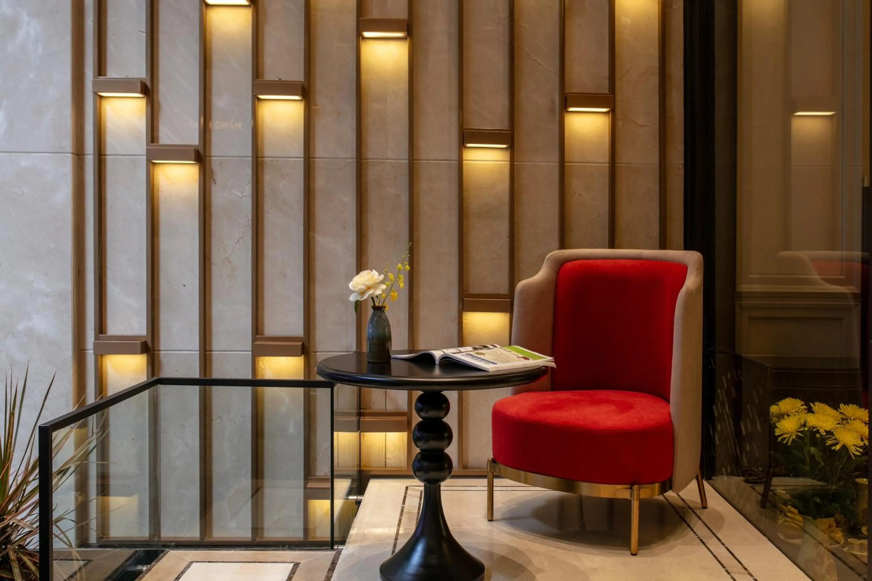 Seating area in Le Premier Hotel & Rooftop Bar