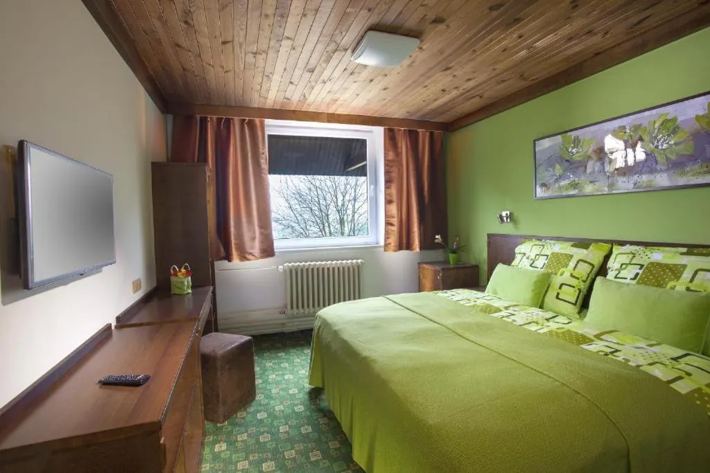 Bed in Hotel Tetřeví Boudy