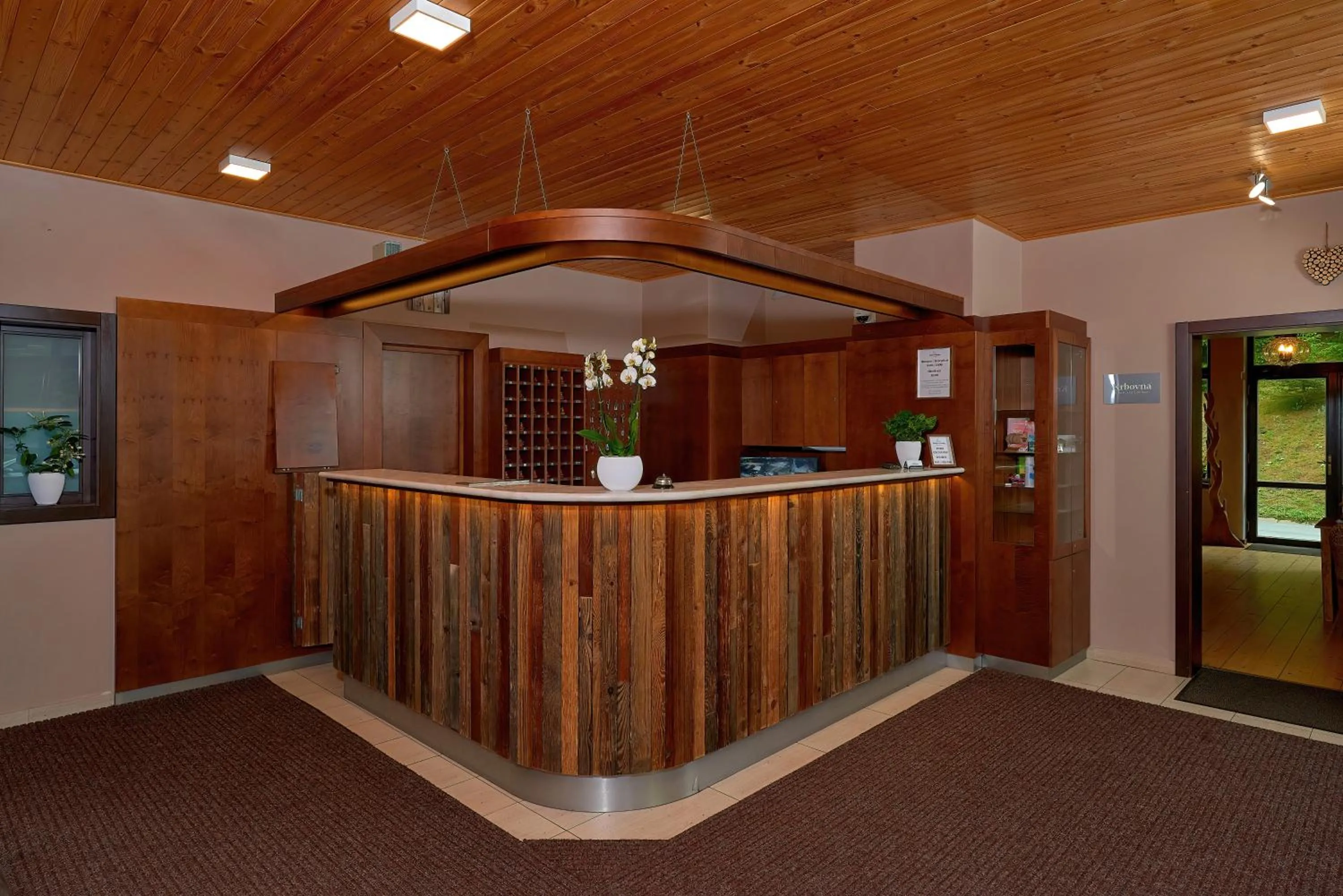 Lobby or reception in Hotel Tetřeví Boudy