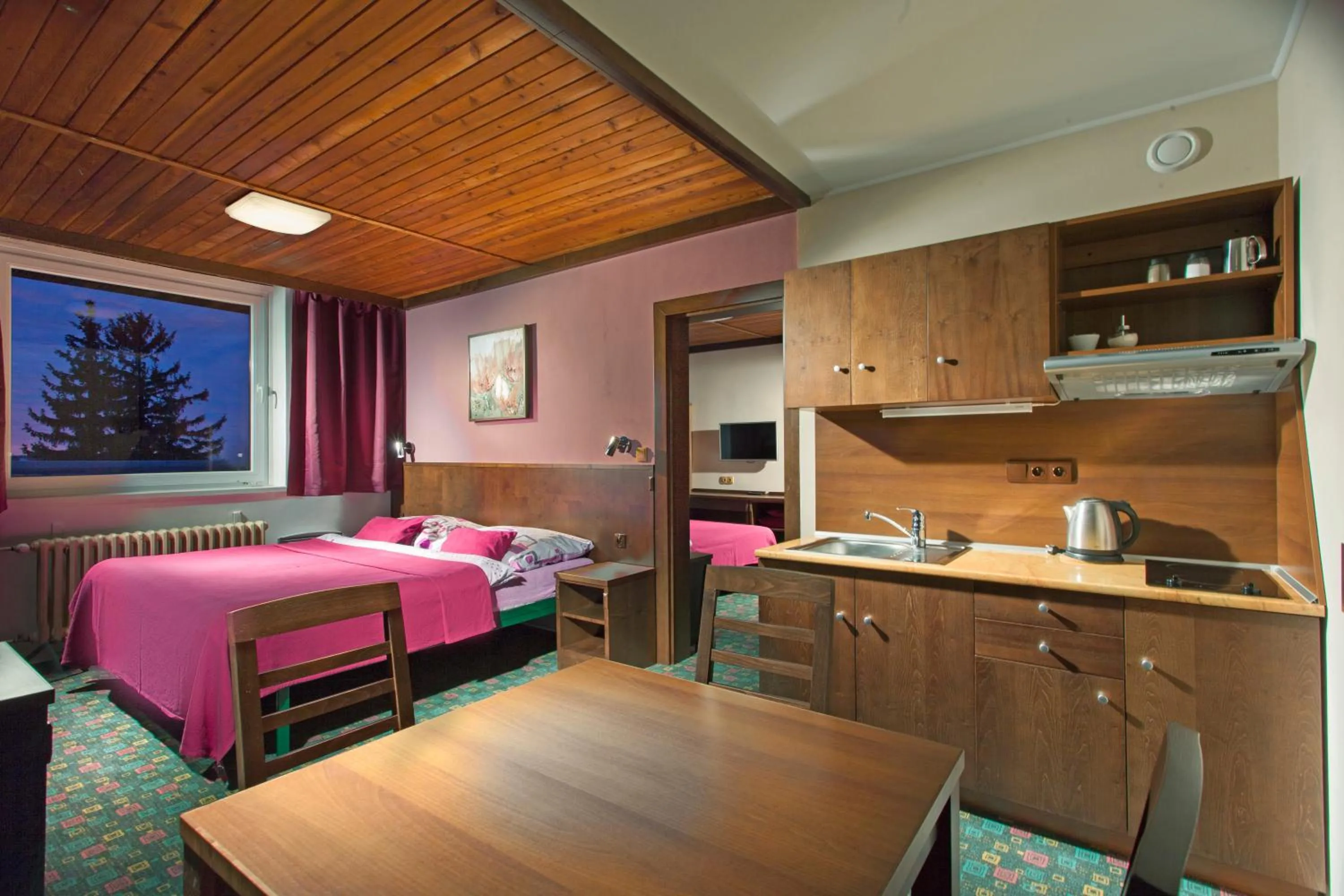 Property building, Bed in Hotel Tetřeví Boudy