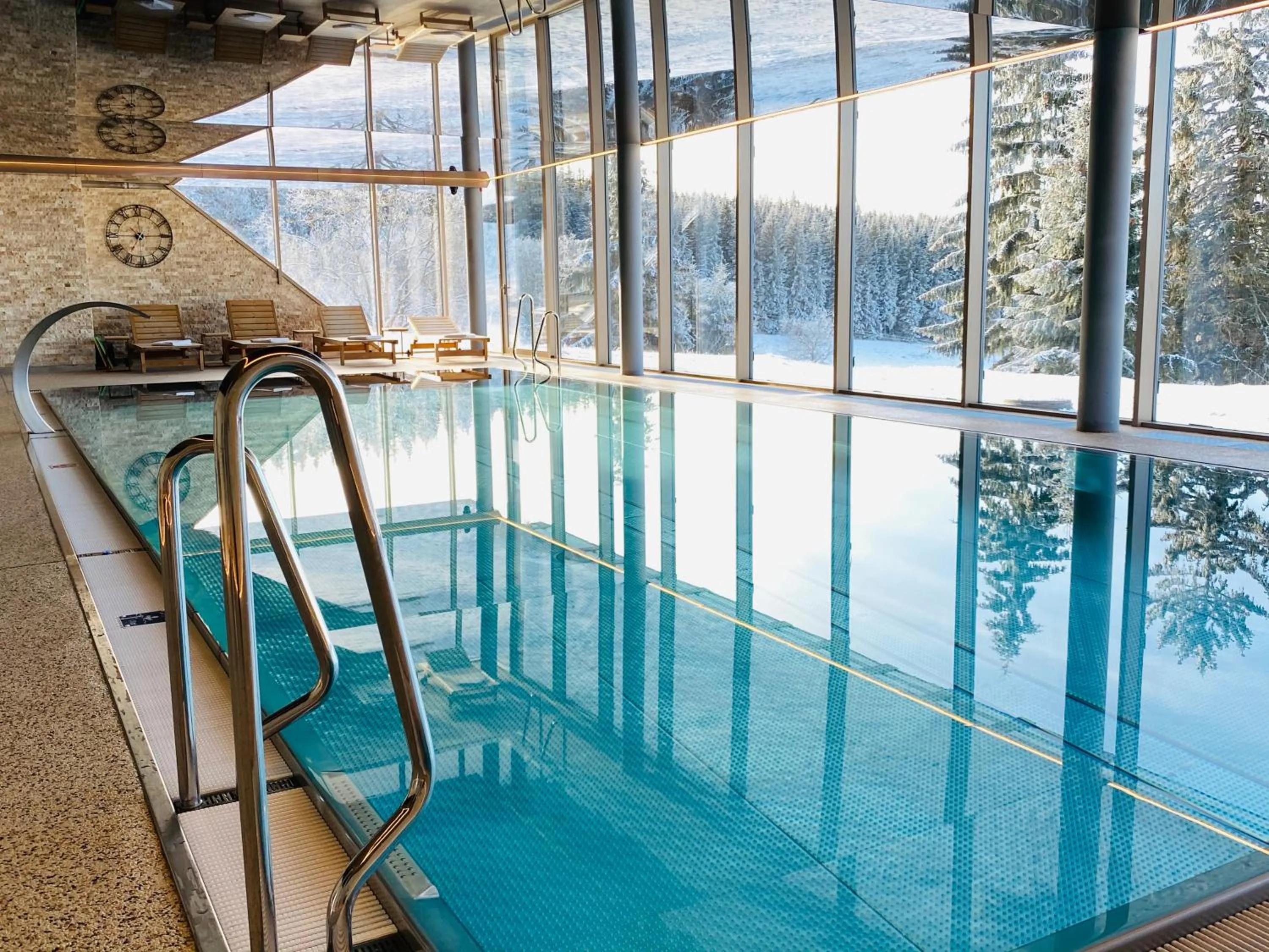 Pool view in Hotel Tetřeví Boudy