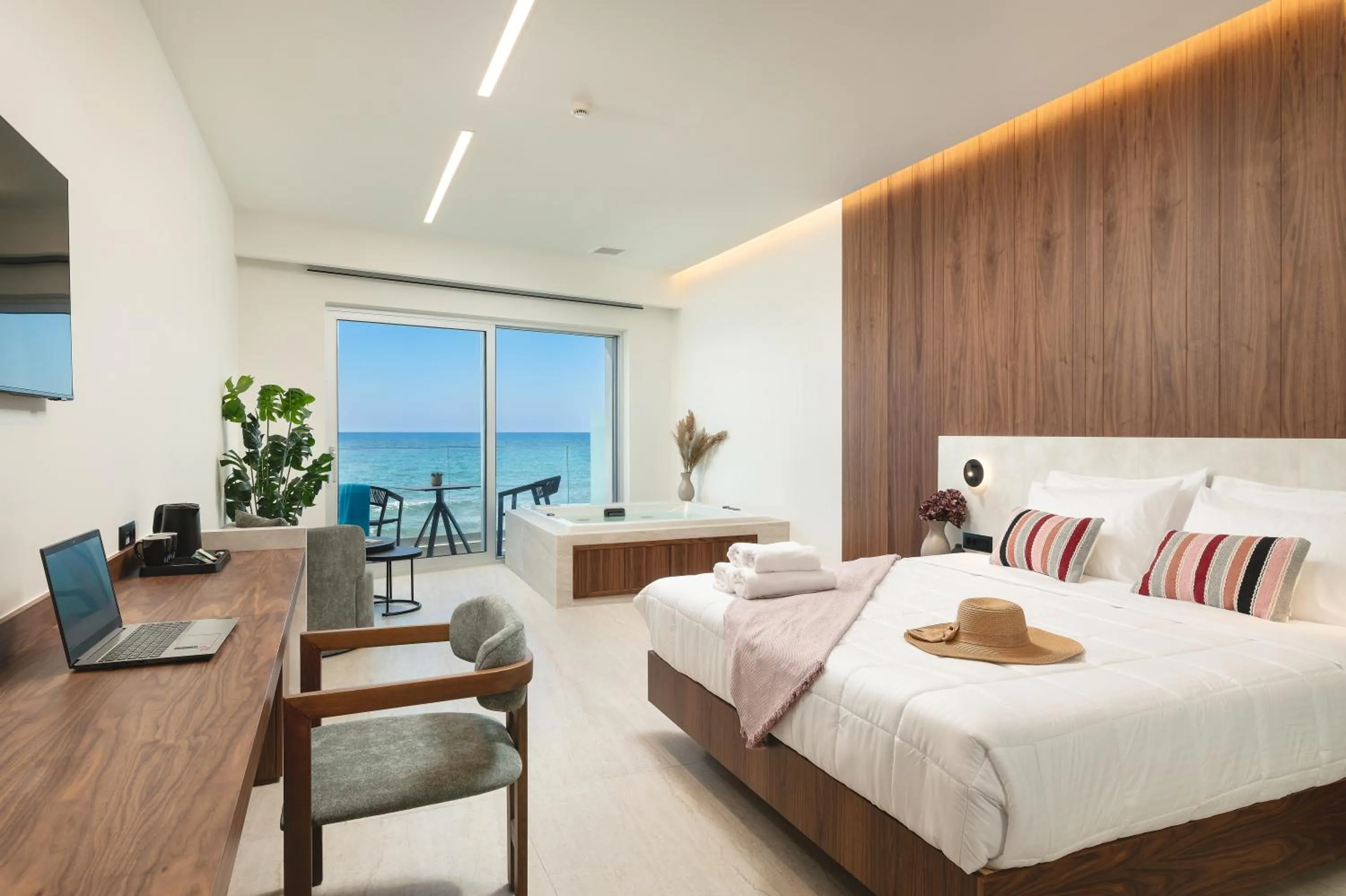 Bed in Elia Sea Suites