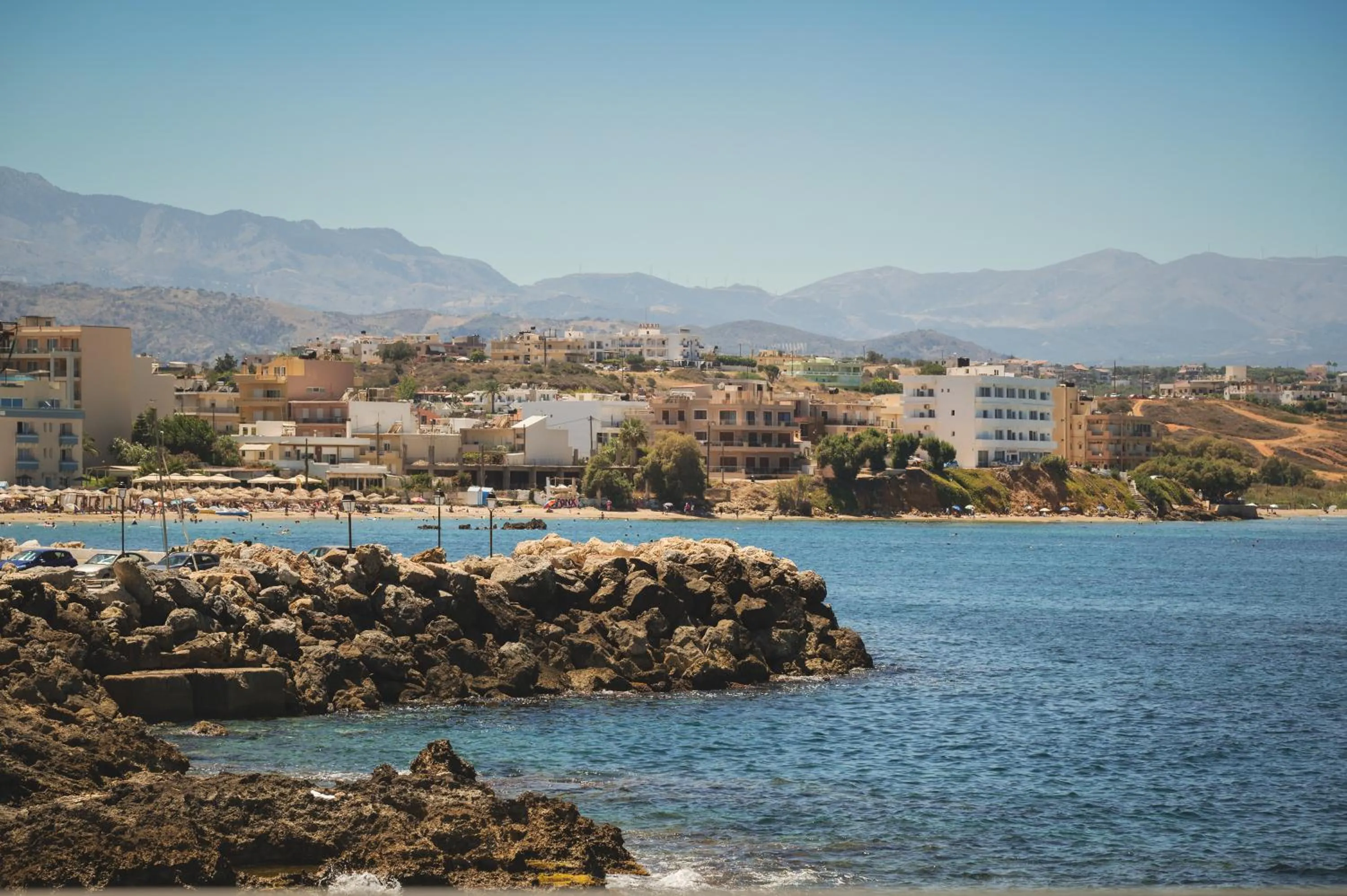 Beach in Elia Sea Suites