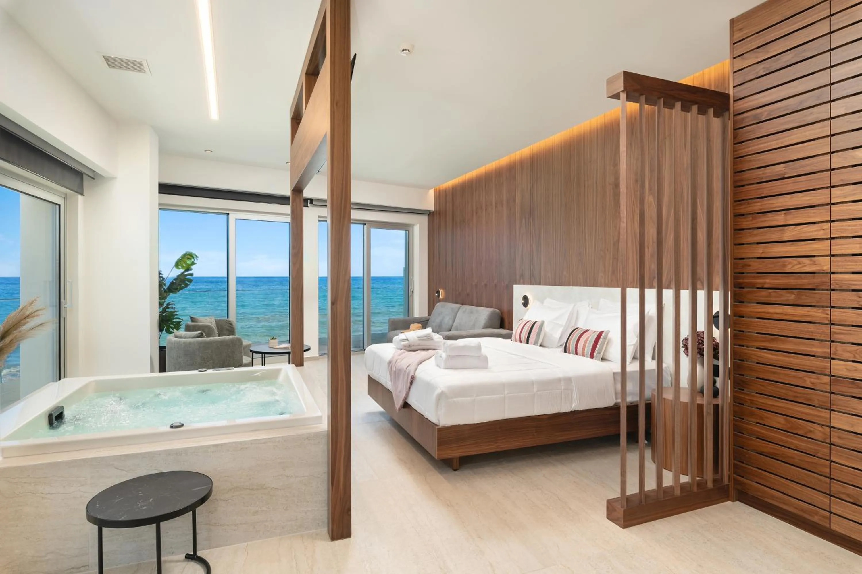 Bed in Elia Sea Suites