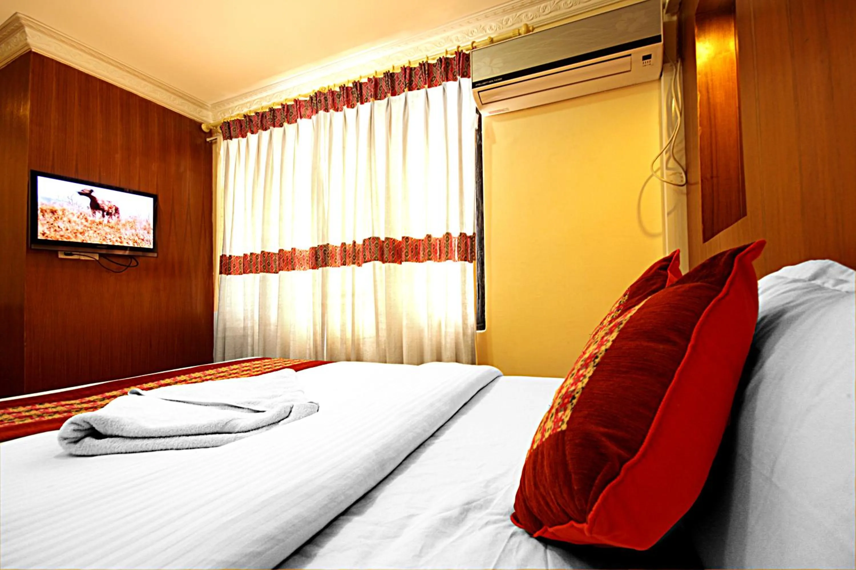 Bed in Hotel Bubo Himalaya