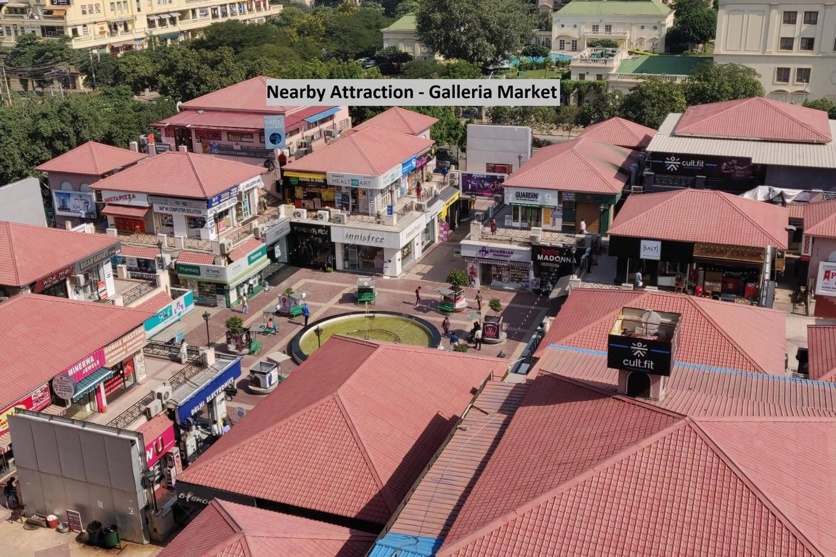 Nearby landmark in Super Townhouse Galleria Market Near Golf Course Road