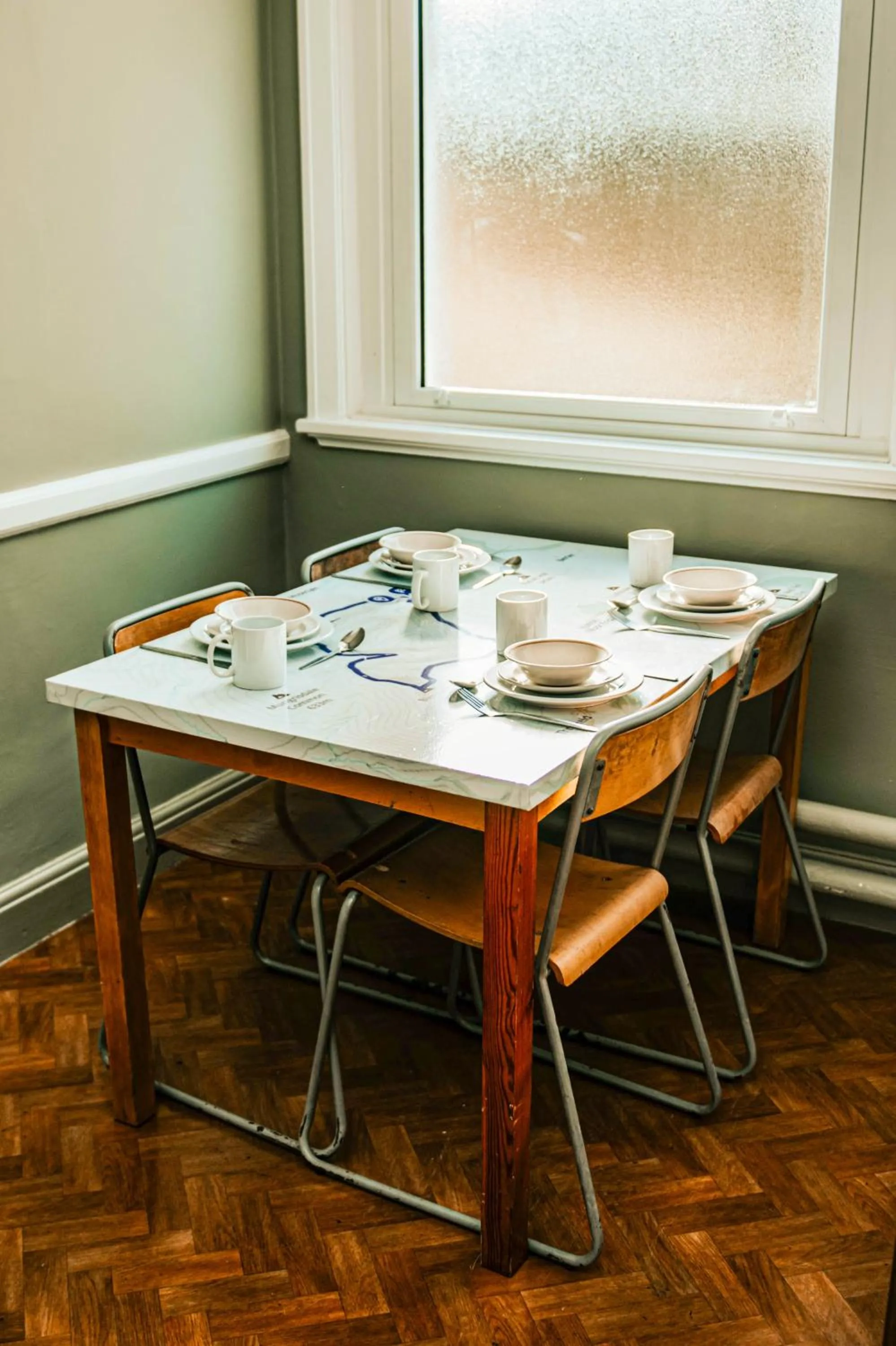 Dining area in Denton House Hostel