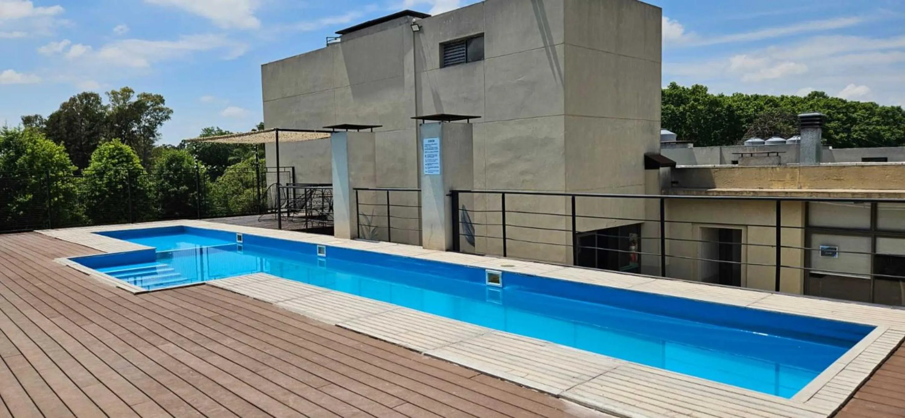 Pool view in Casa Campus Pilar Suites