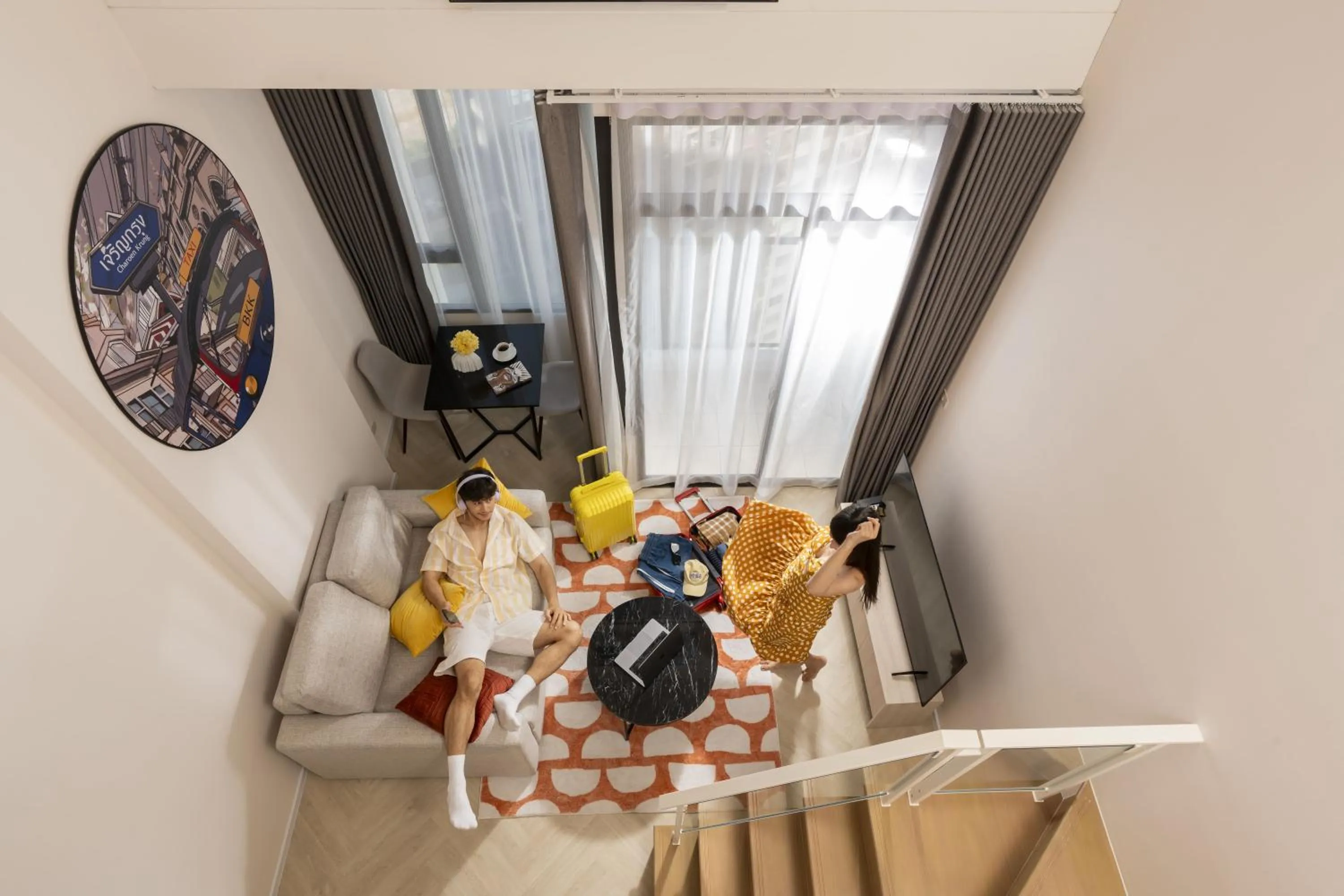 Living room in Cassia Rama 9 Bangkok, part of Banyan Group