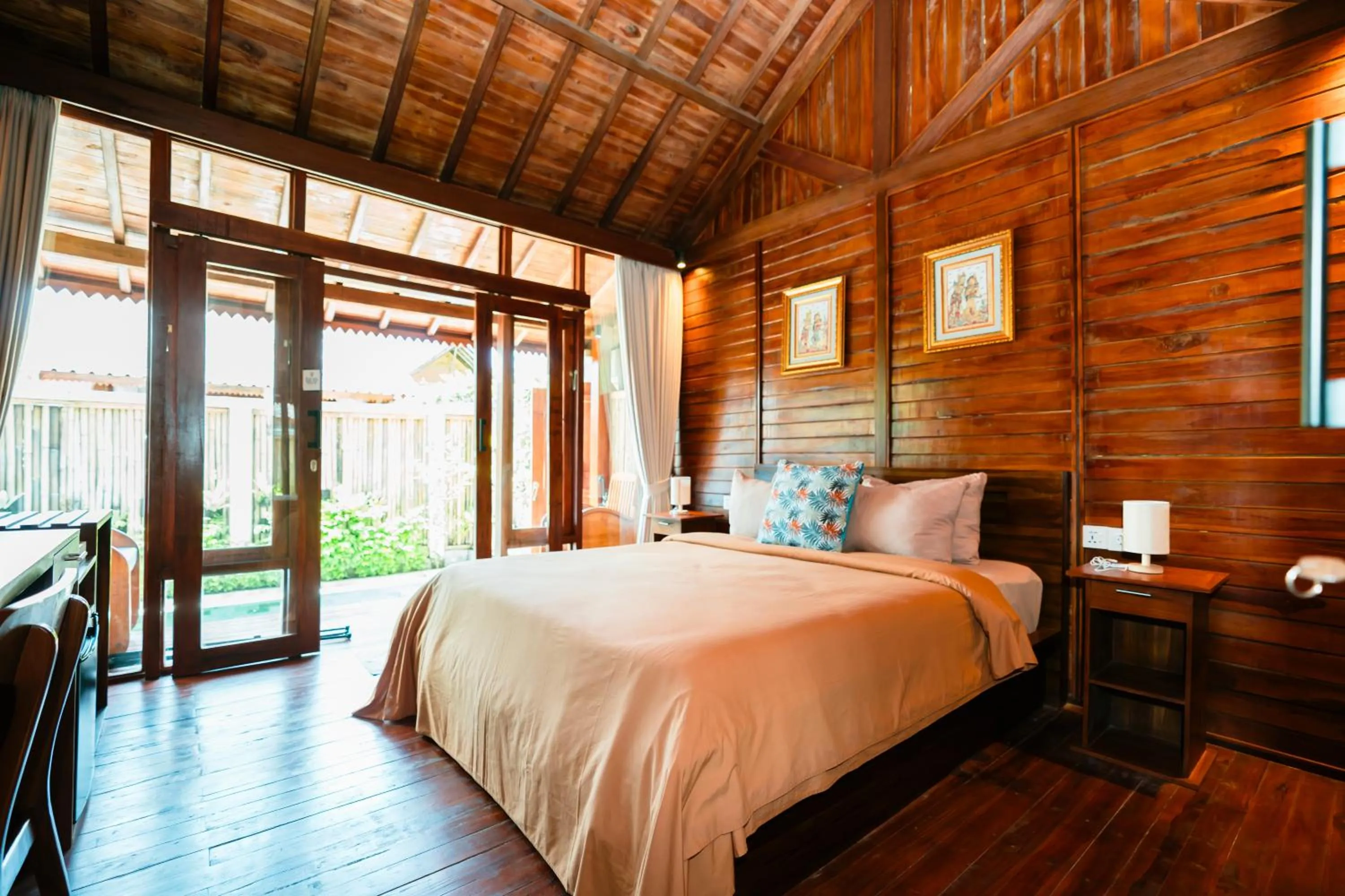 Bedroom, Bed in Ngesil Private Joglo & Pool