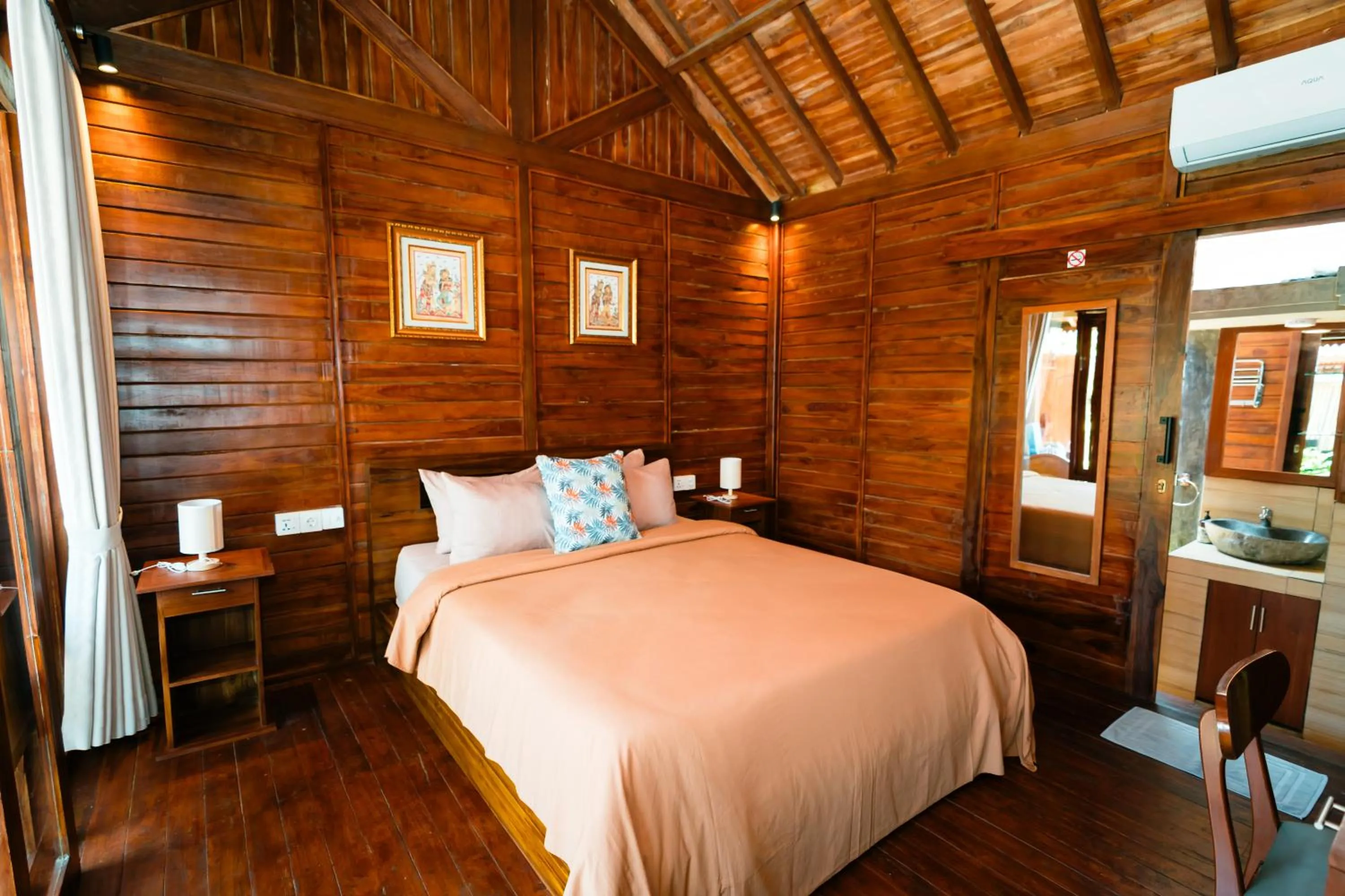 Bedroom, Bed in Ngesil Private Joglo & Pool