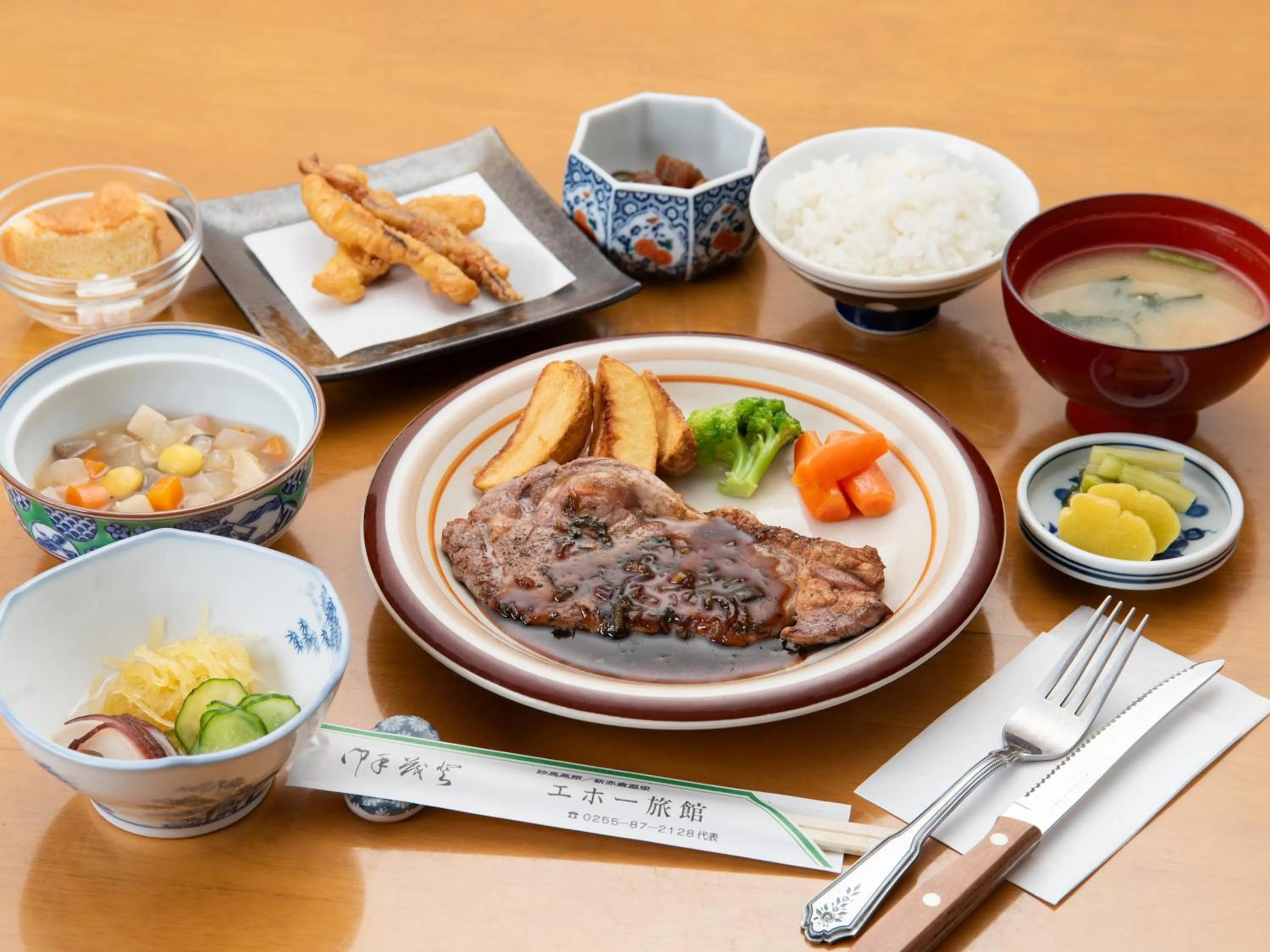 Dinner in Akakura onsen eho ryokan