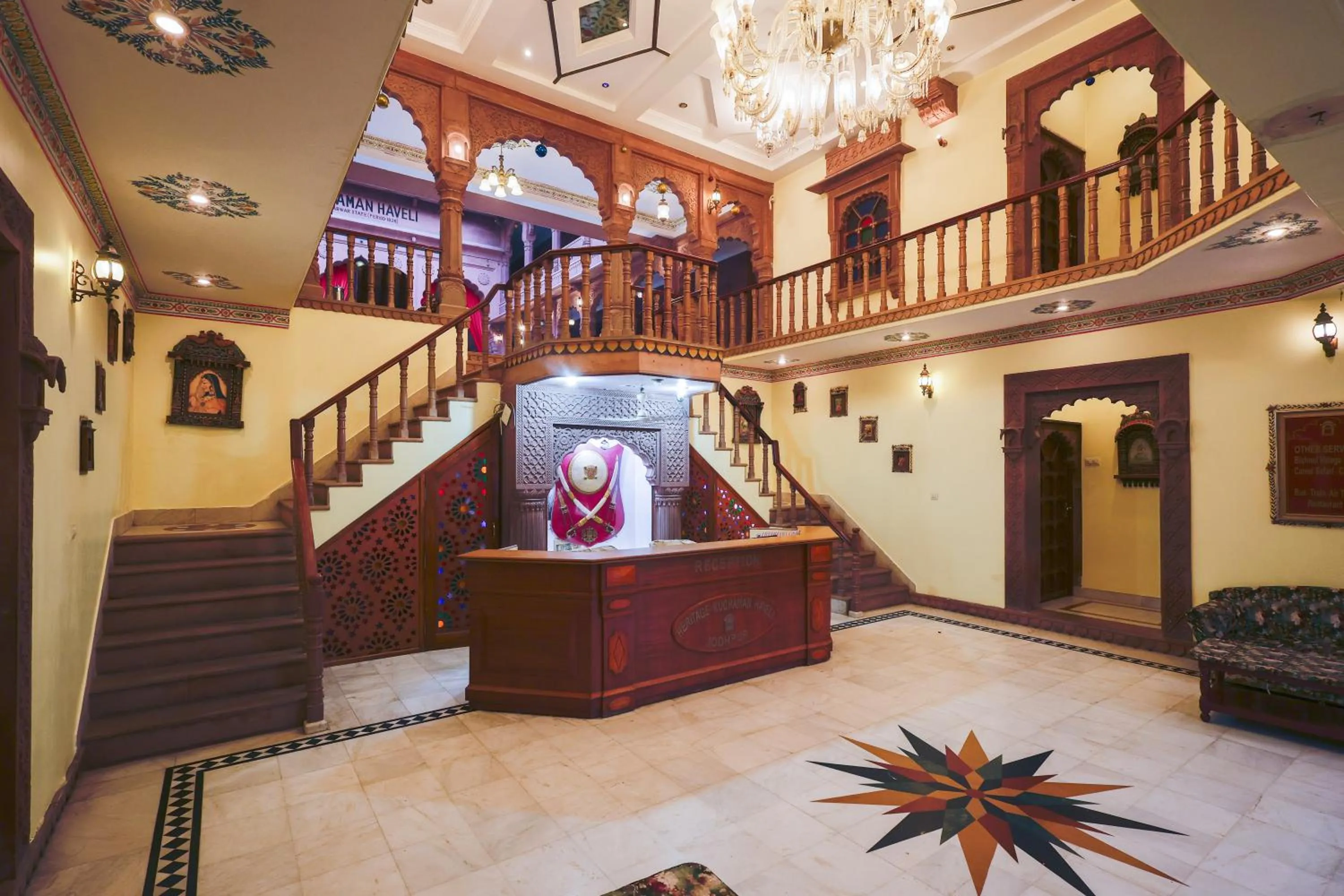 Lobby or reception in Heritage Kuchaman Haveli