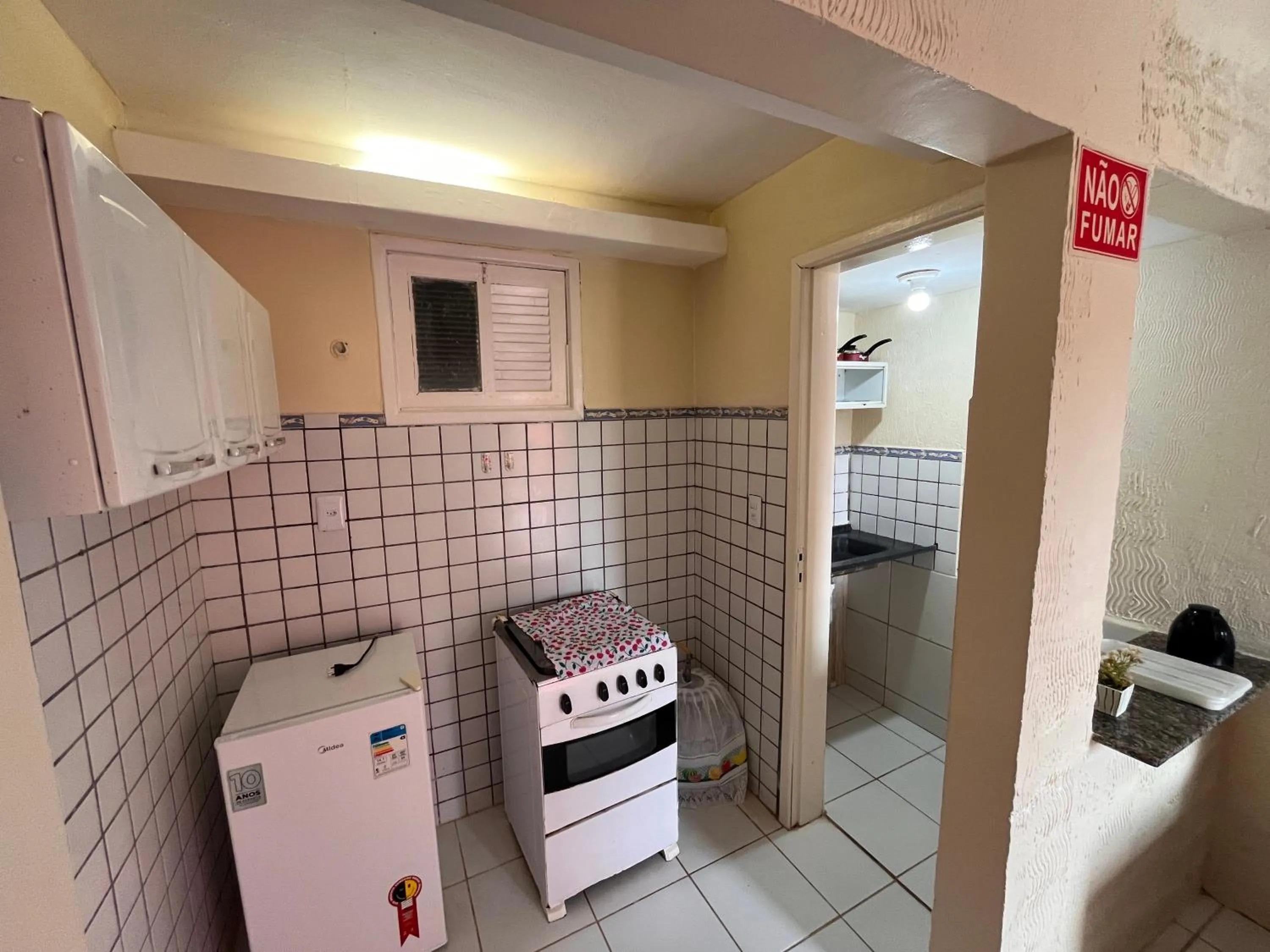 Kitchen or kitchenette in Pousada Flor de Merepe