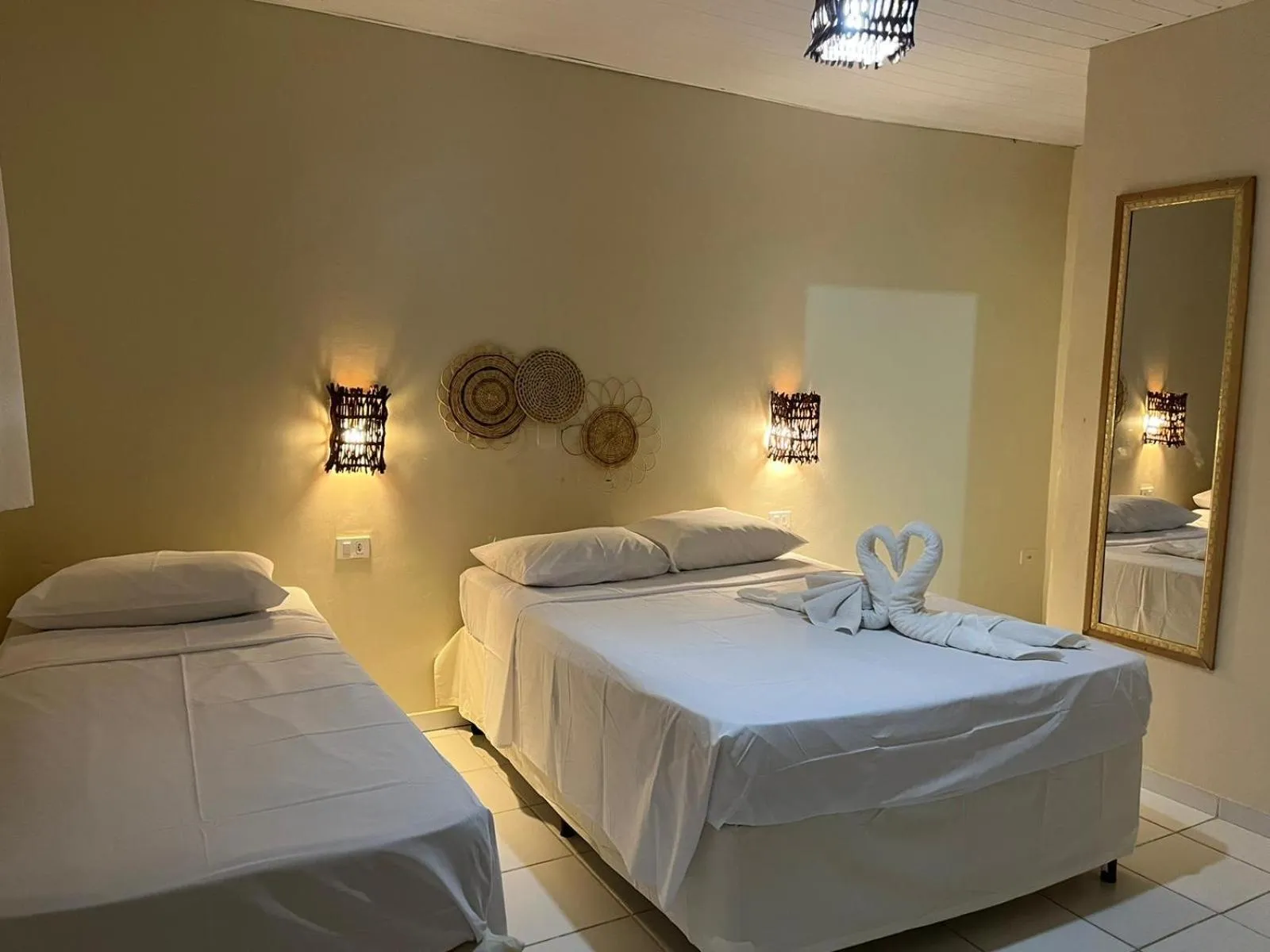 Bed in Pousada Flor de Merepe