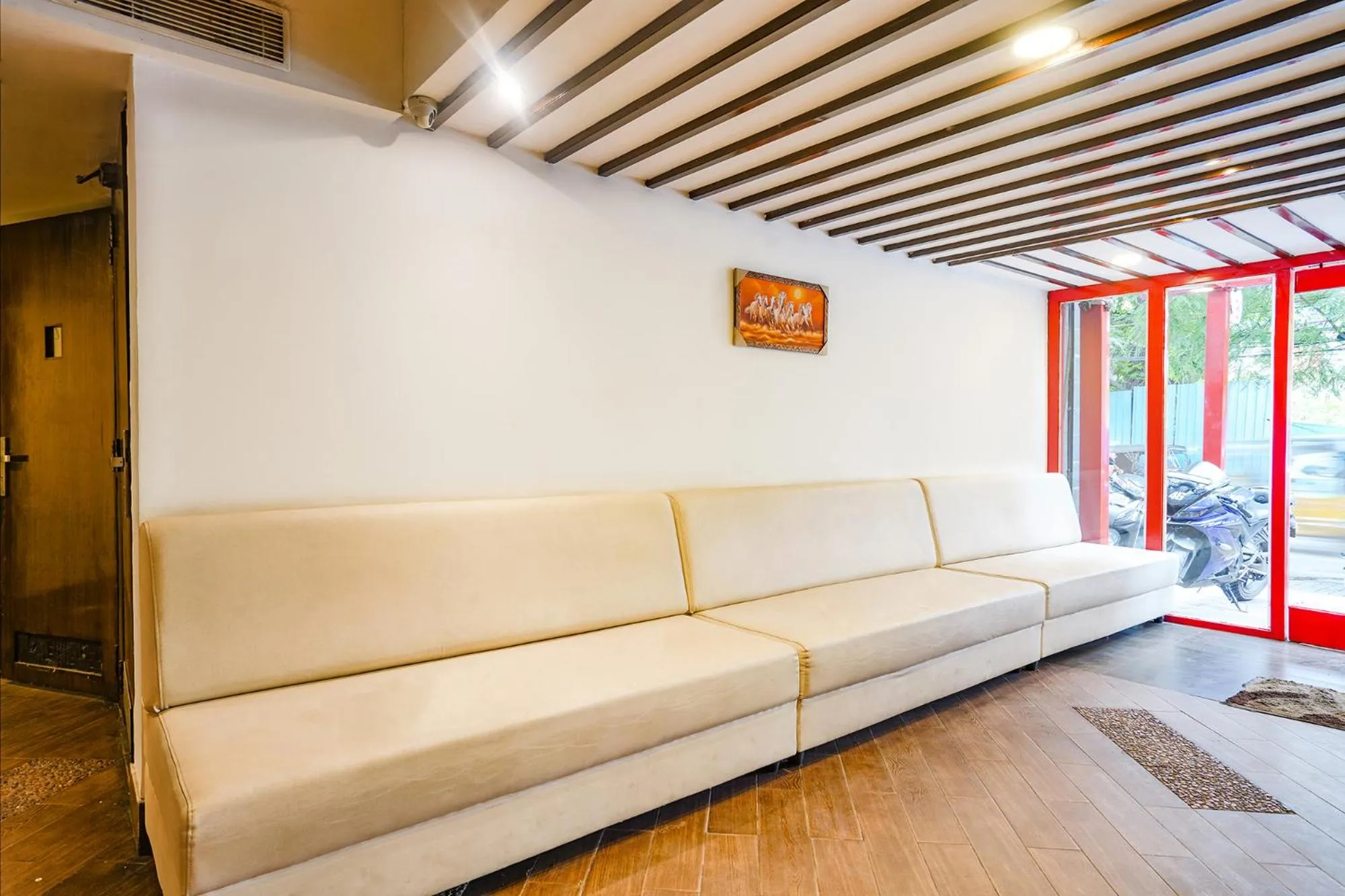 Seating area in FabHotel WR Grand- Nr Citi Neuro Centre- Banjara Hills