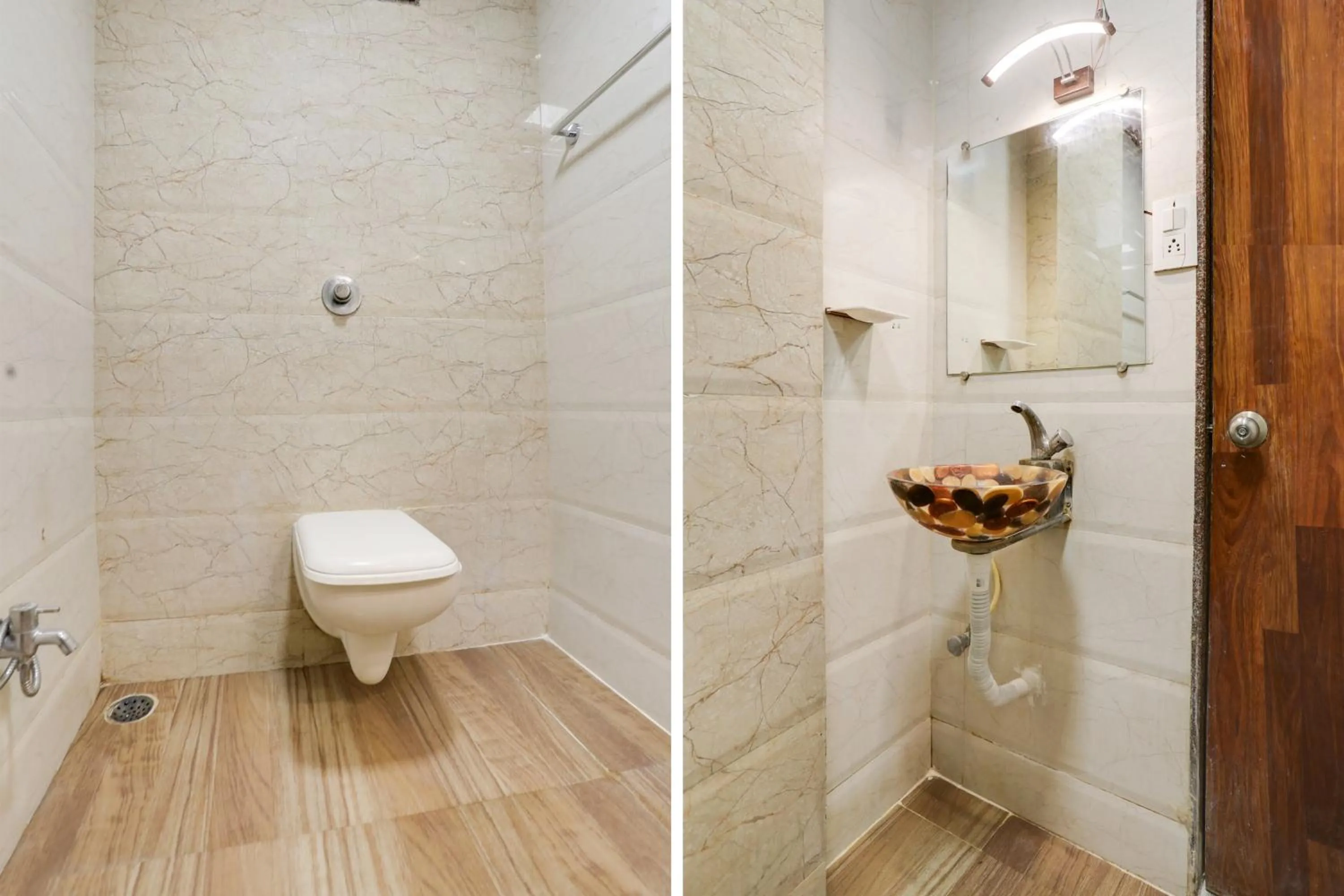 Bathroom in Super Hotel O Palkhi Road Near Sai Baba Temple Formerly Netra Sai