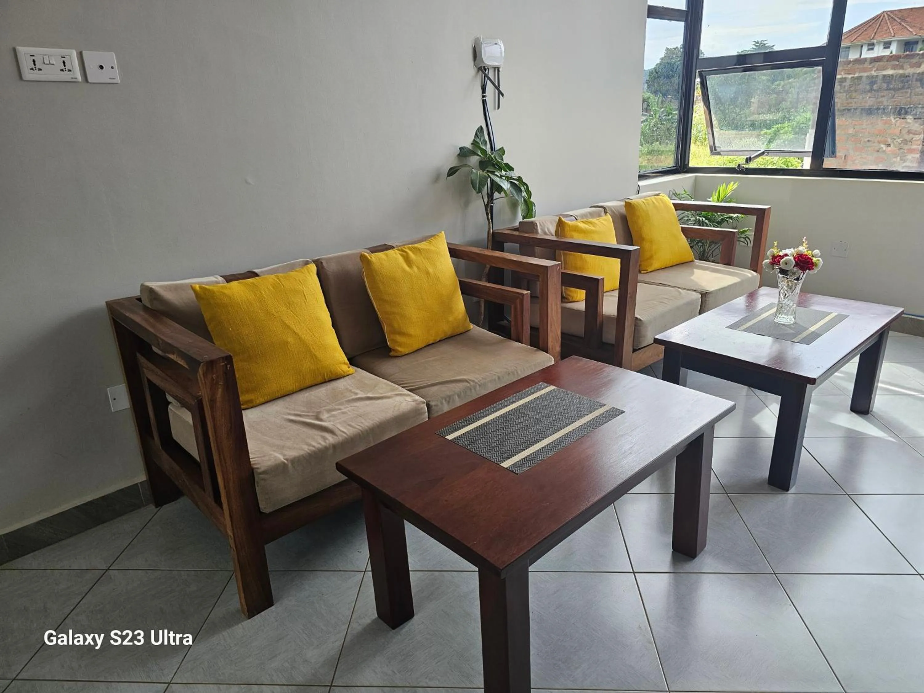 Seating area in Muguet by the Ibiscot