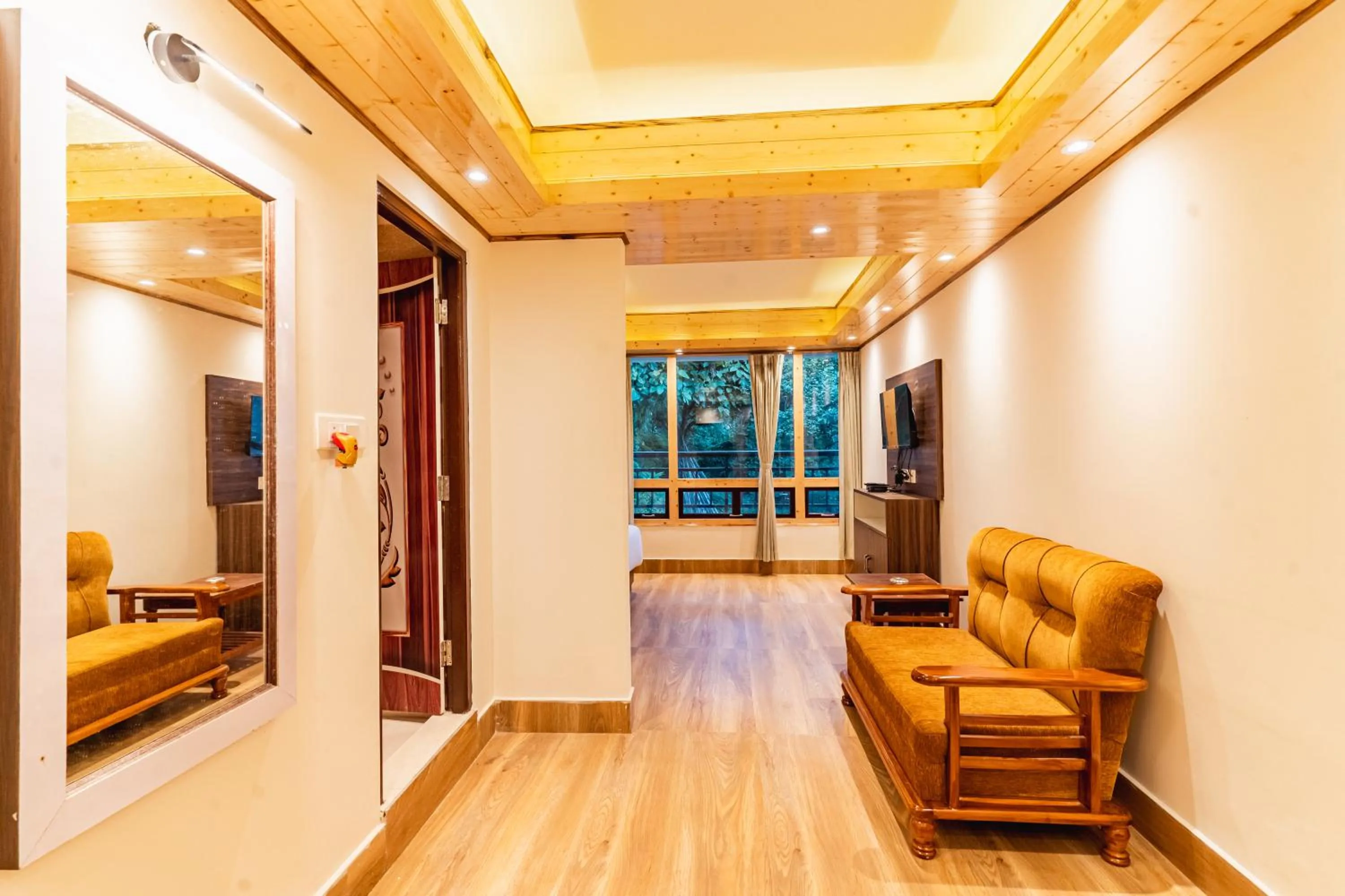 Seating area in The Golden Retreat Hotel in Pelling