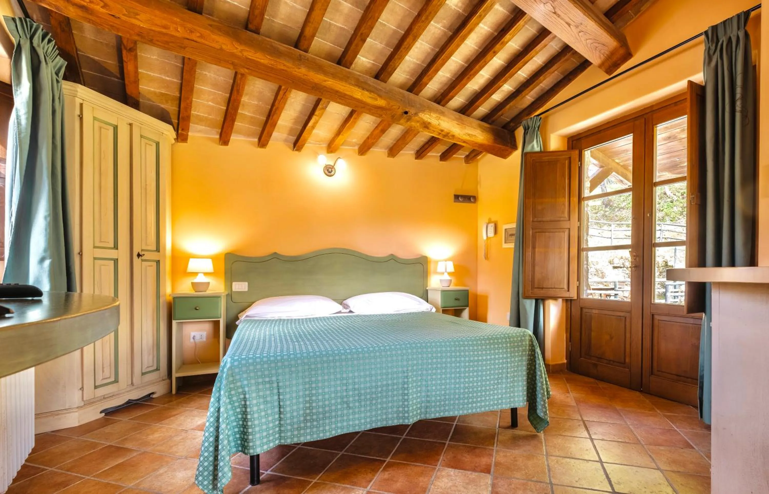 Bedroom, Bed in Residence with swimming-pool and thermal pools in Sorano