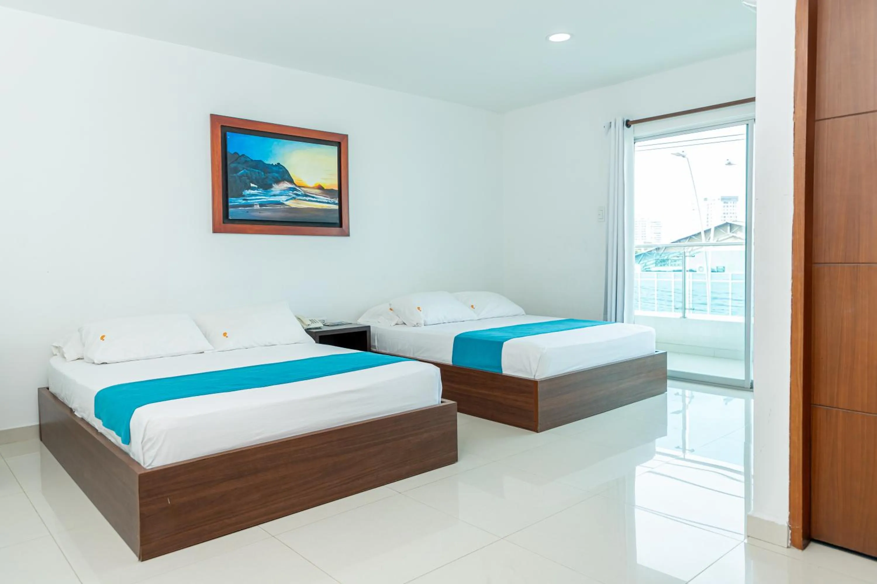 Bed in Hotel Aguamarina