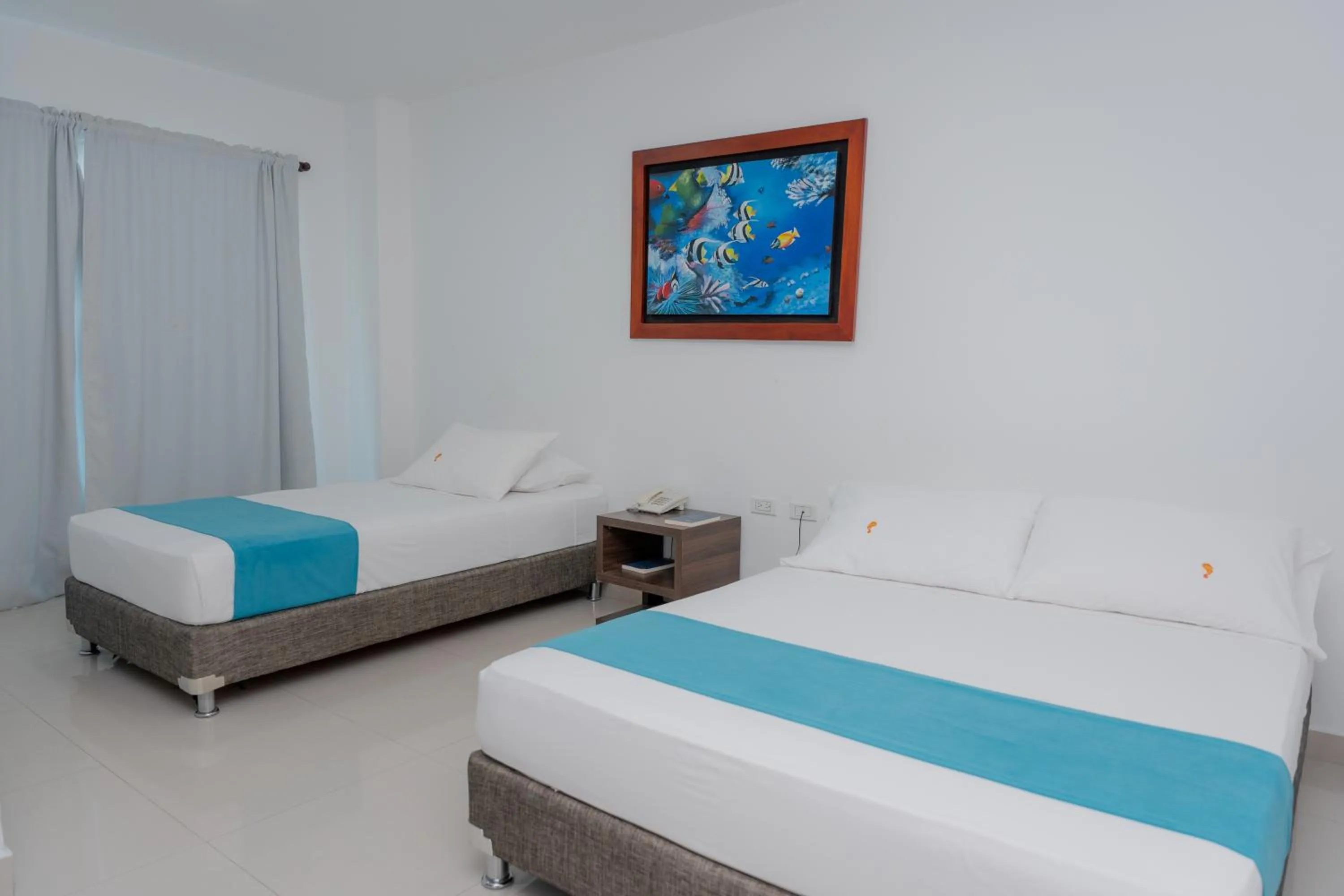 Bed in Hotel Aguamarina