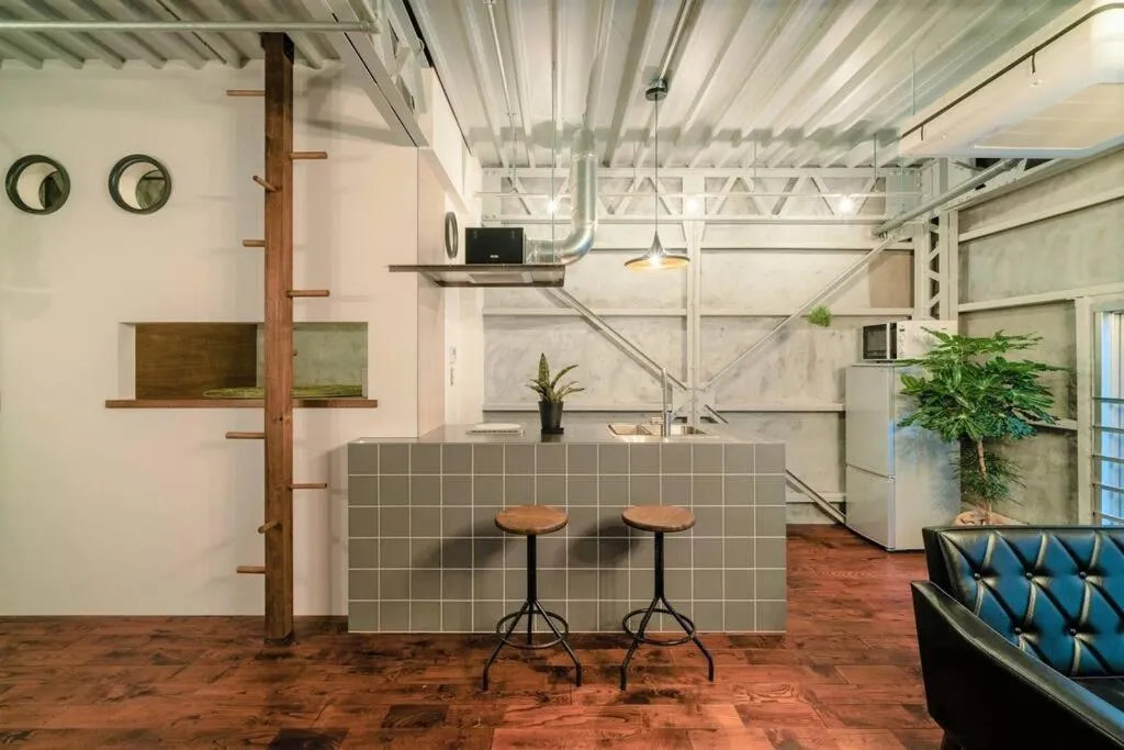 Kitchen or kitchenette in Rakuna Inn 遊 Kinshicho