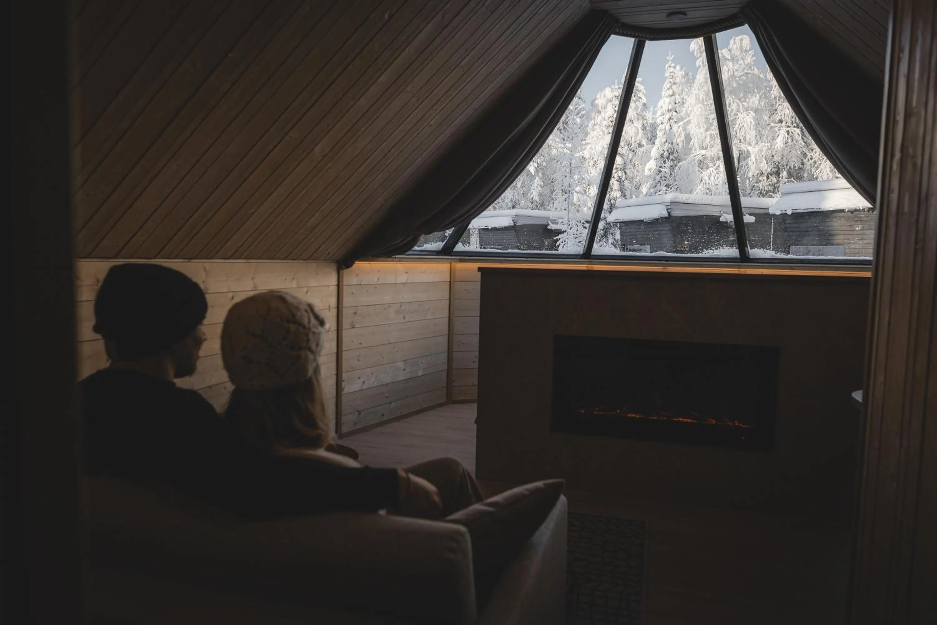 Living room in Vaattunki Wilderness Resort