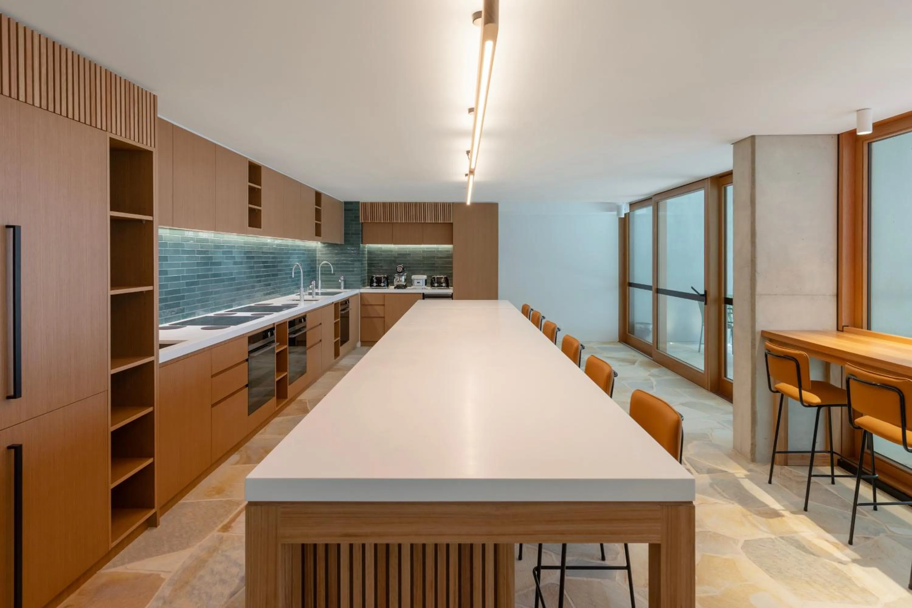 Communal kitchen in lyf Bondi Junction Sydney