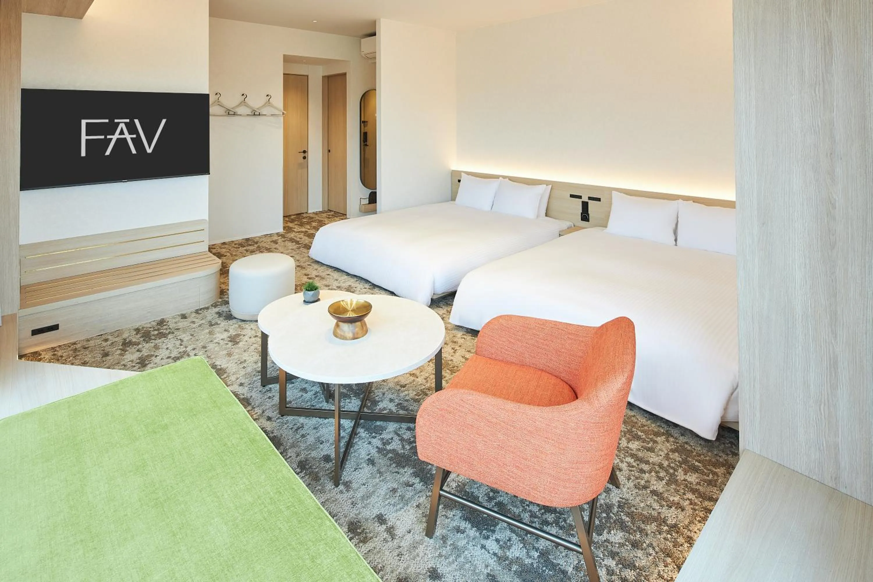 Photo of the whole room, Bed in FAV LUX Kagoshima Tenmonkan