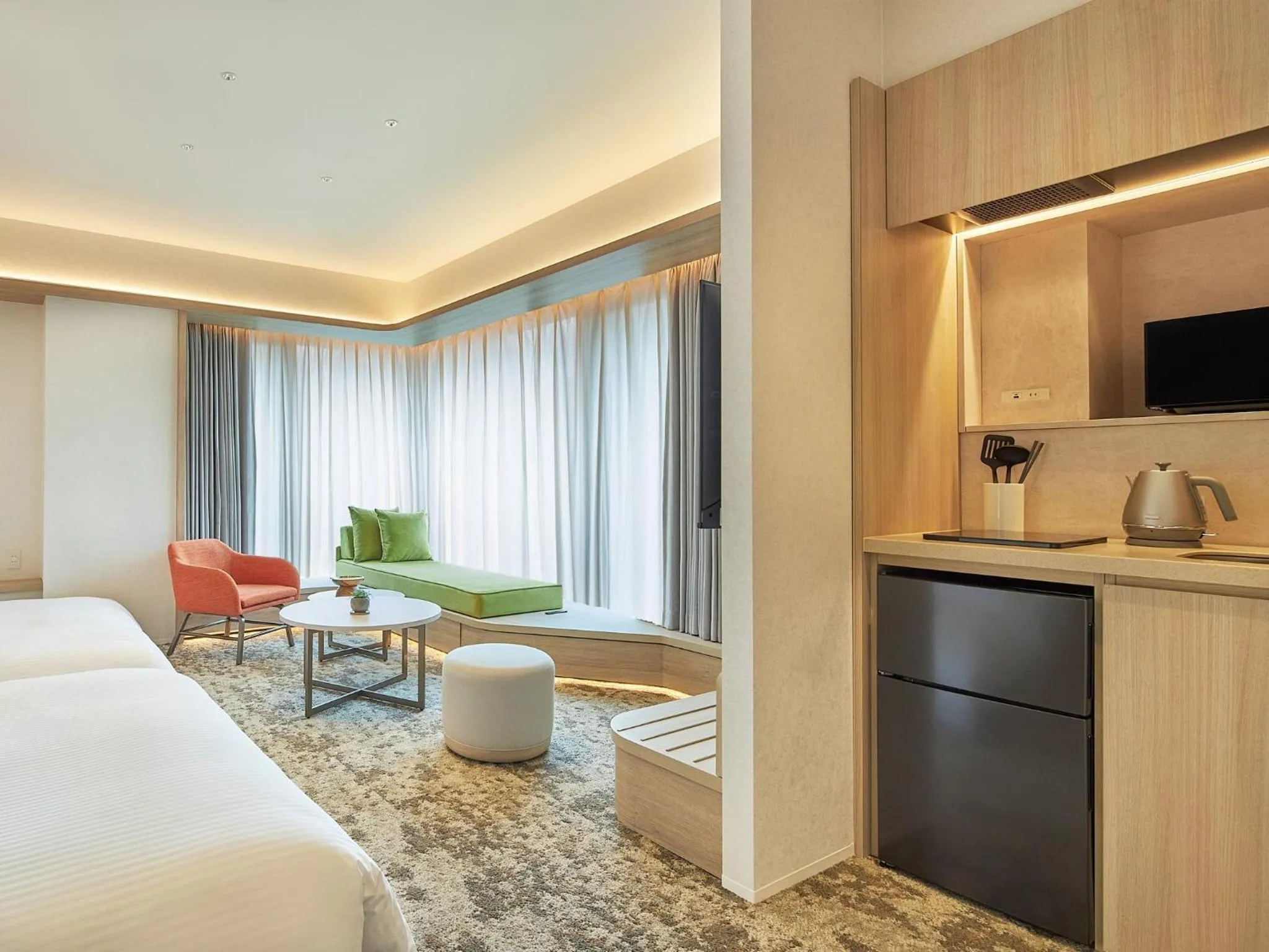 Photo of the whole room, Bed in FAV LUX Kagoshima Tenmonkan